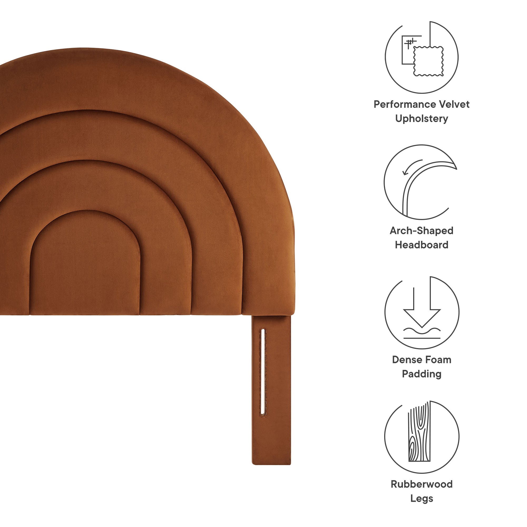 Modway Solana Arched Performance Velvet Twin Headboard
