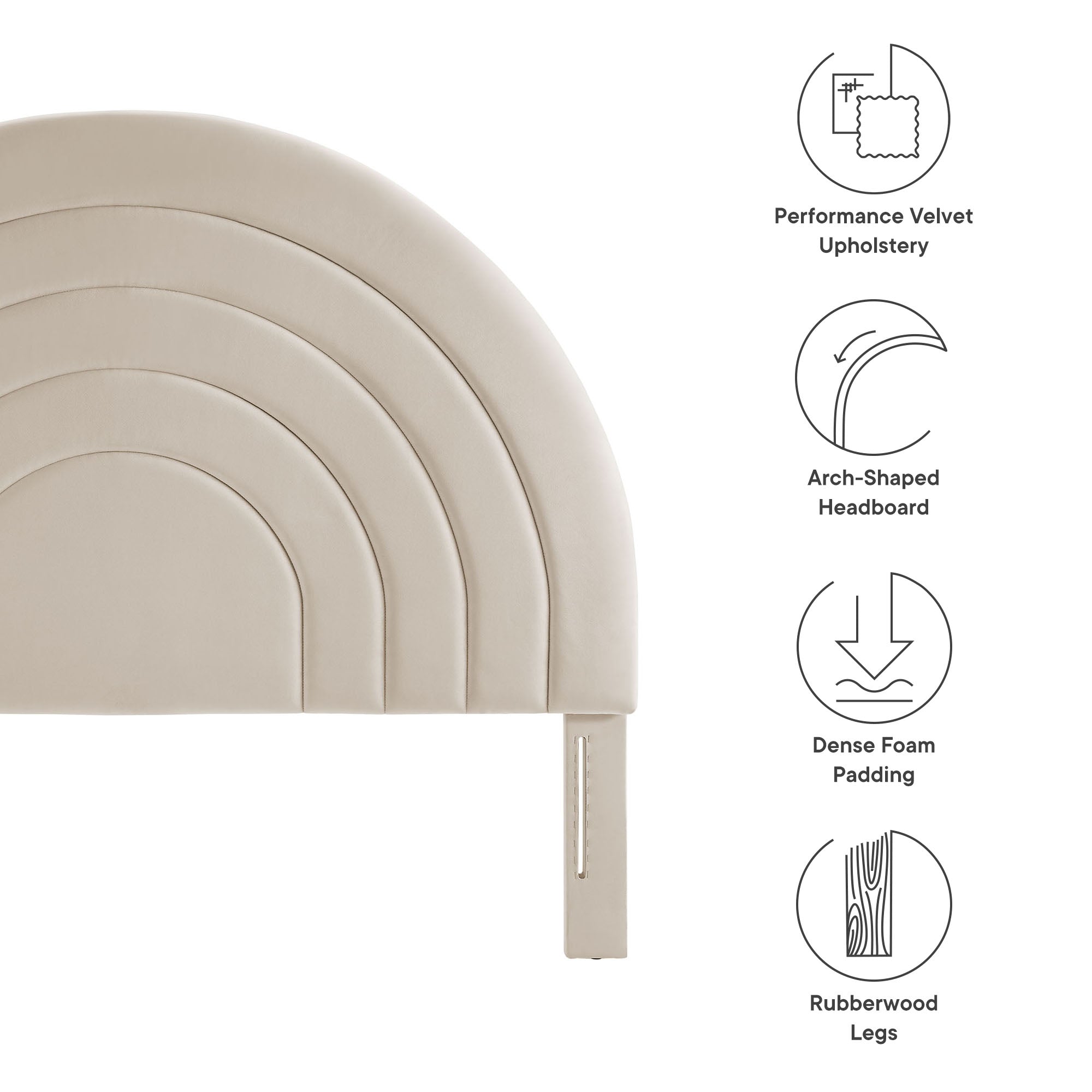 Modway Solana Arched Performance Velvet King Headboard