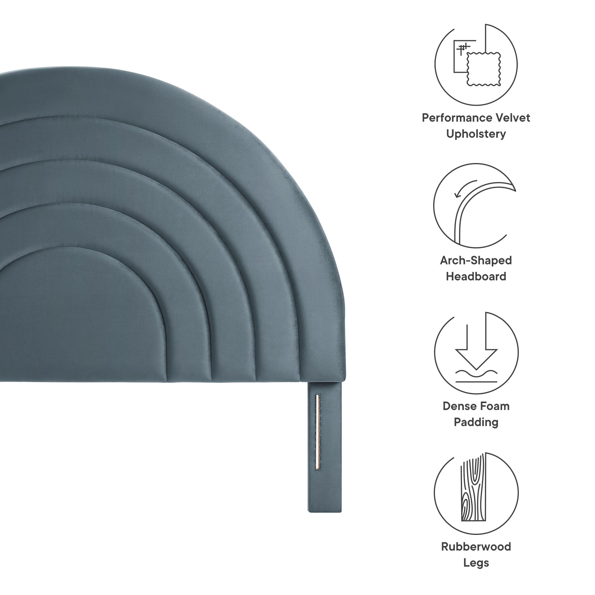 Modway Solana Arched Performance Velvet King Headboard