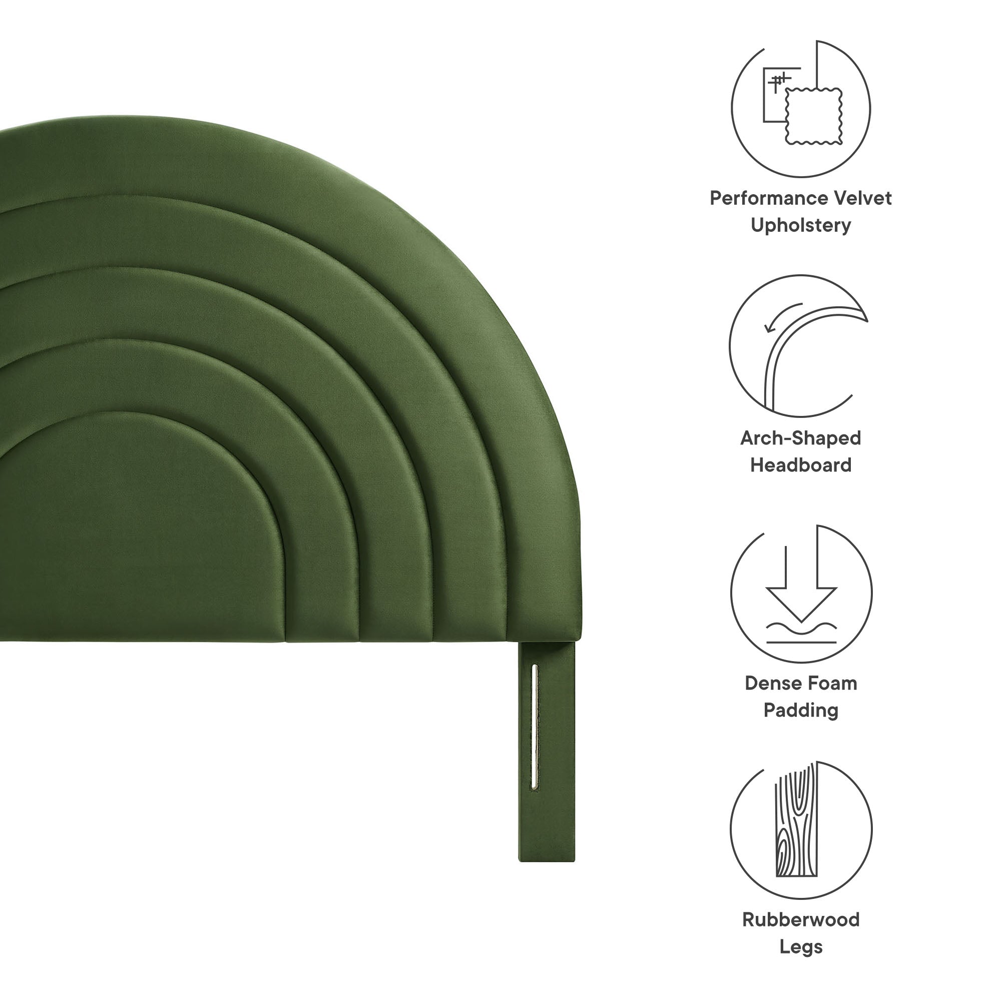 Modway Solana Arched Performance Velvet King Headboard