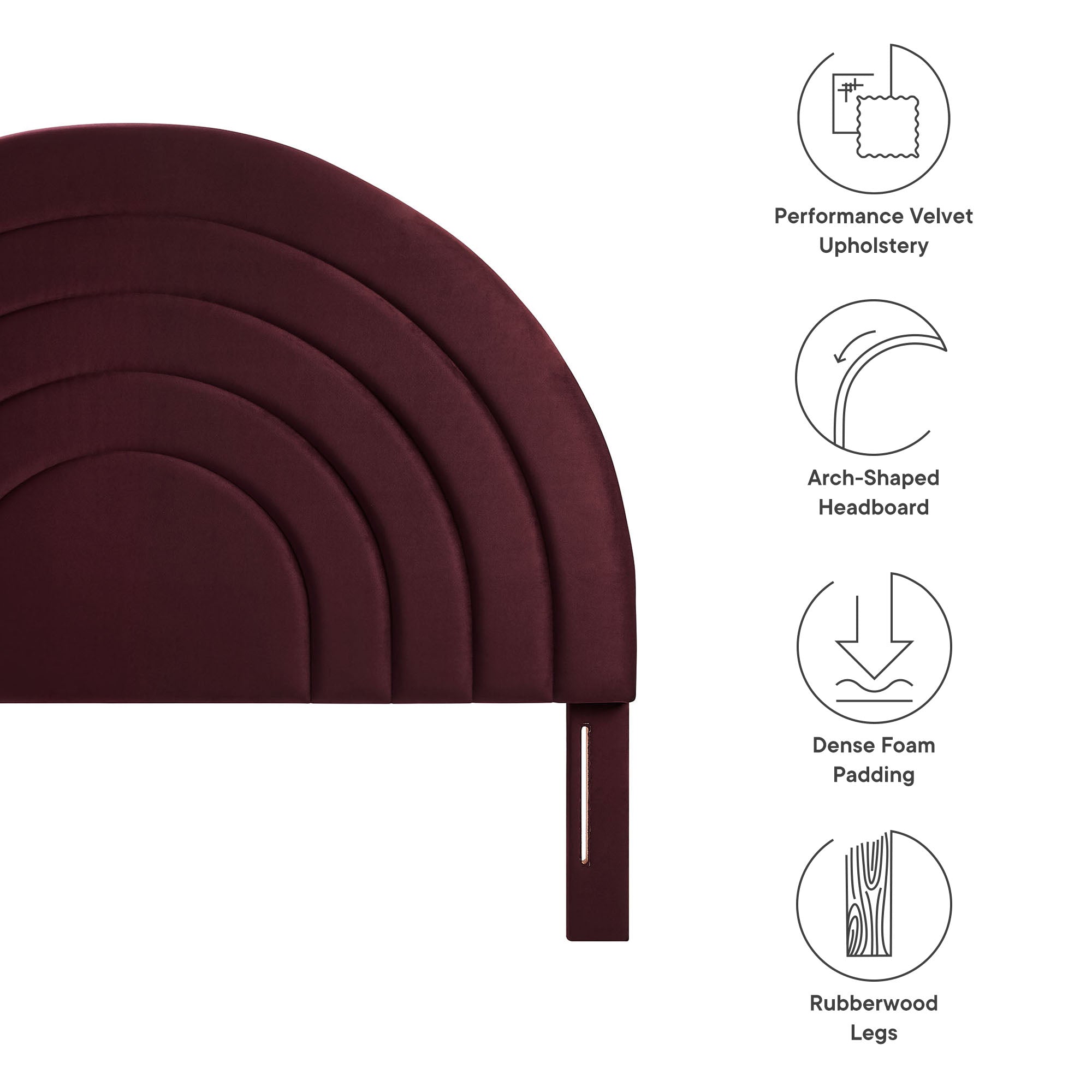 Modway Solana Arched Performance Velvet King Headboard