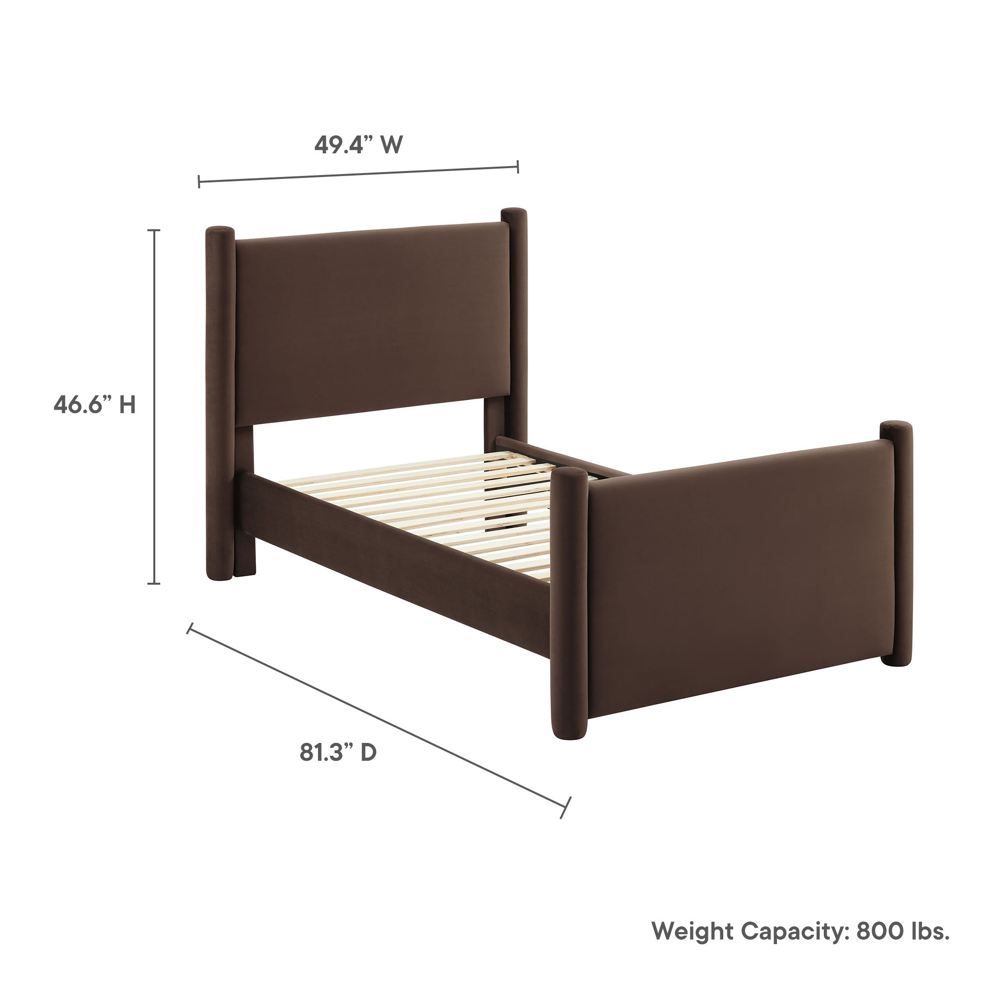 Modway Rael Performance Velvet Twin Platform Bed