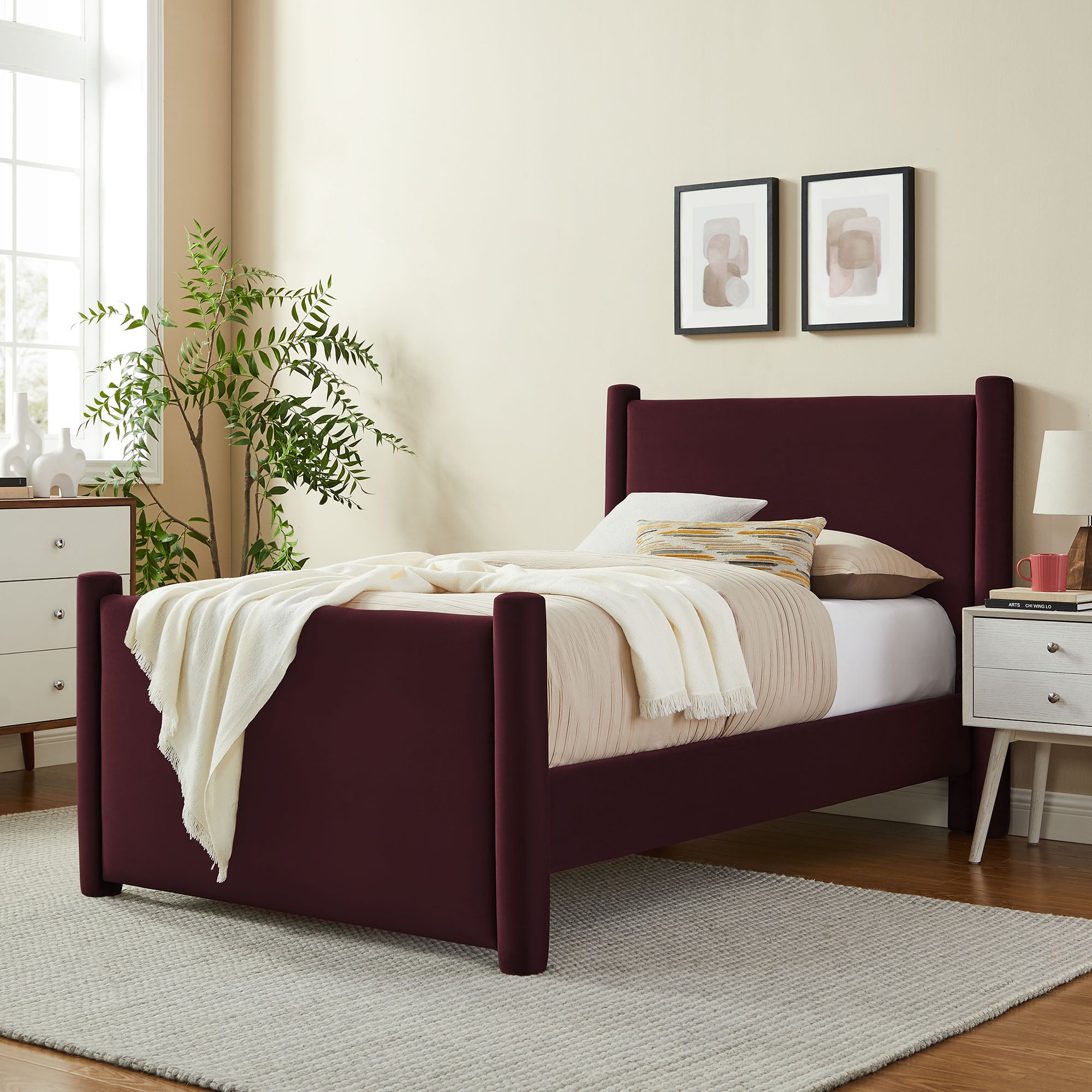 Modway Rael Performance Velvet Twin Platform Bed