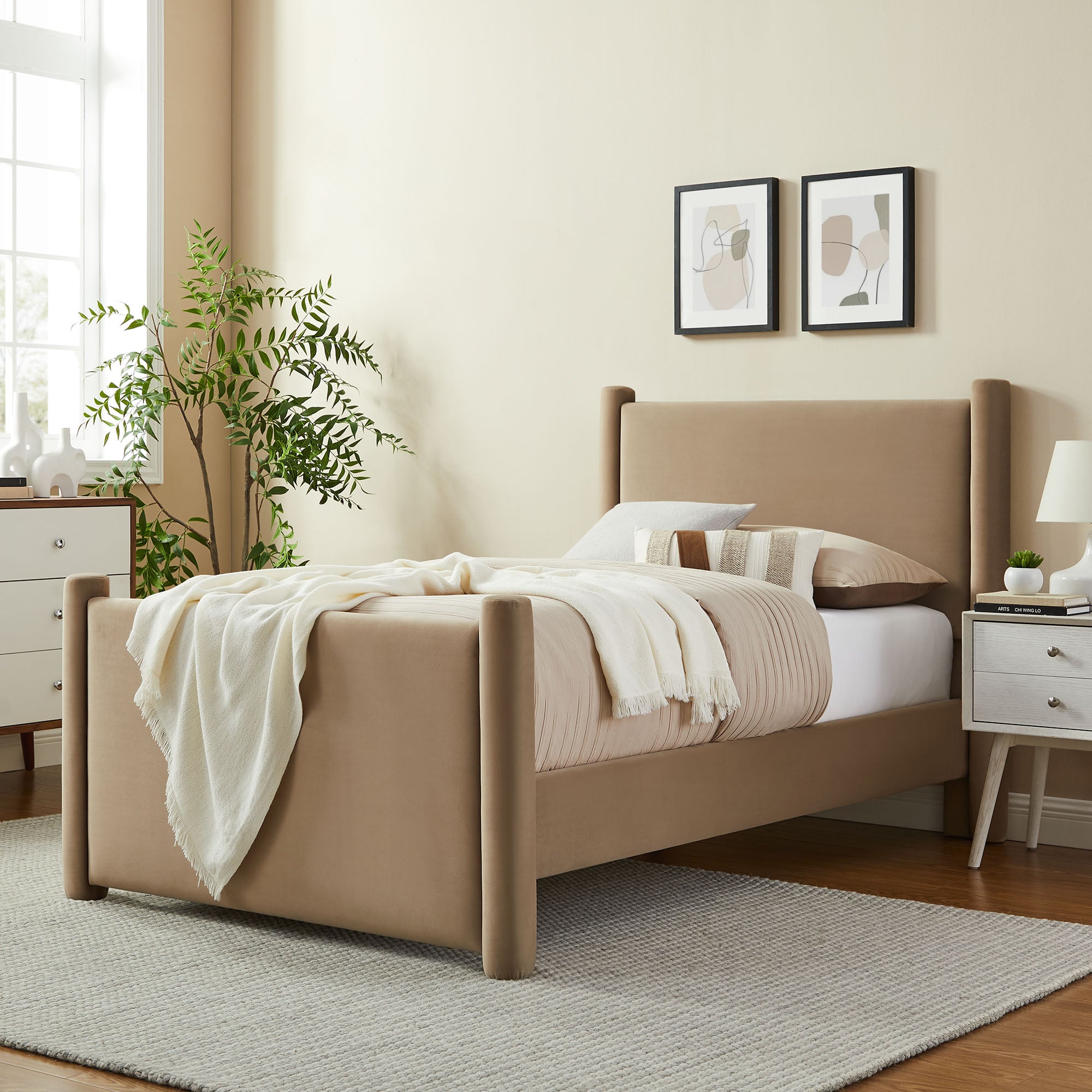 Modway Rael Performance Velvet Twin Platform Bed