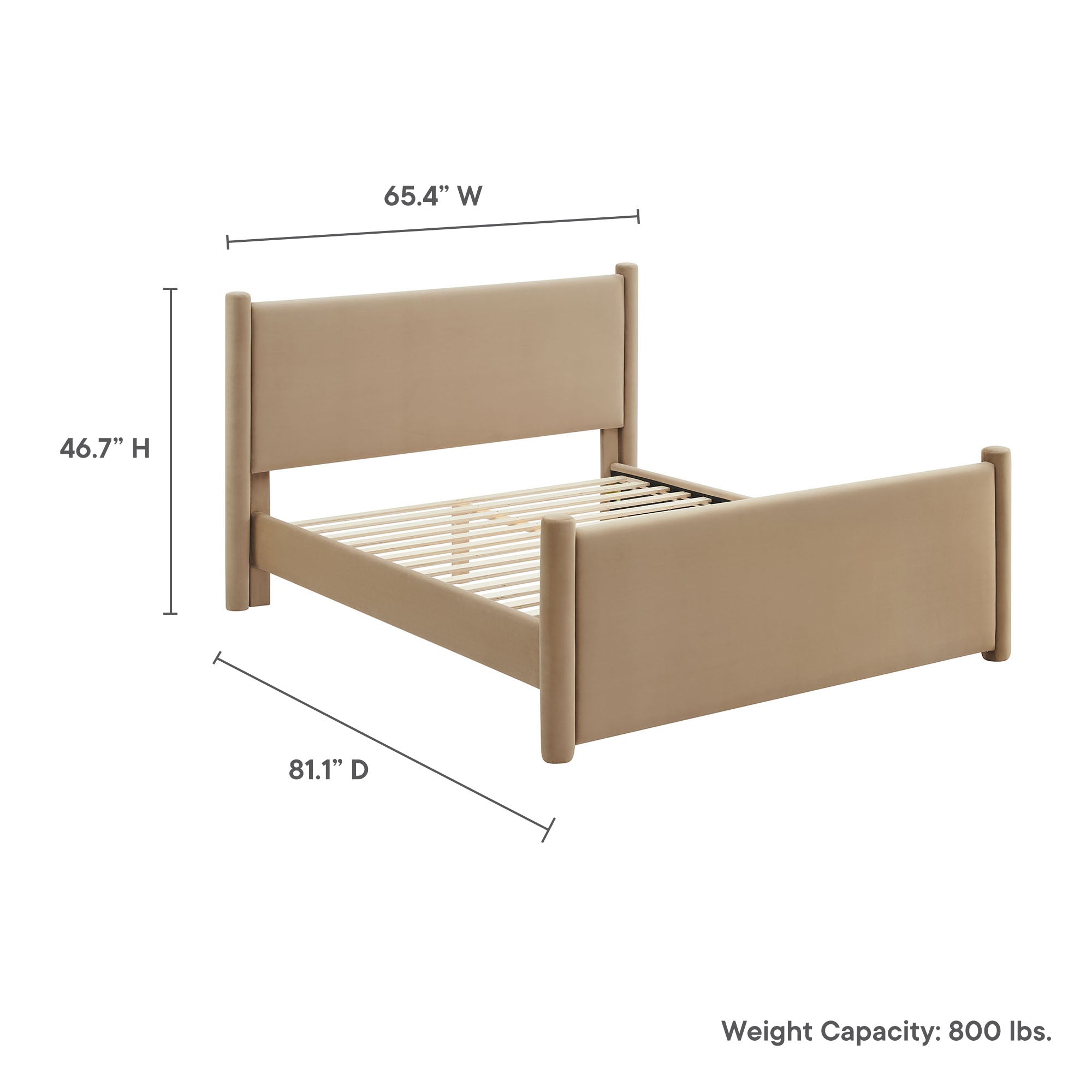 Modway Rael Performance Velvet Full Platform Bed