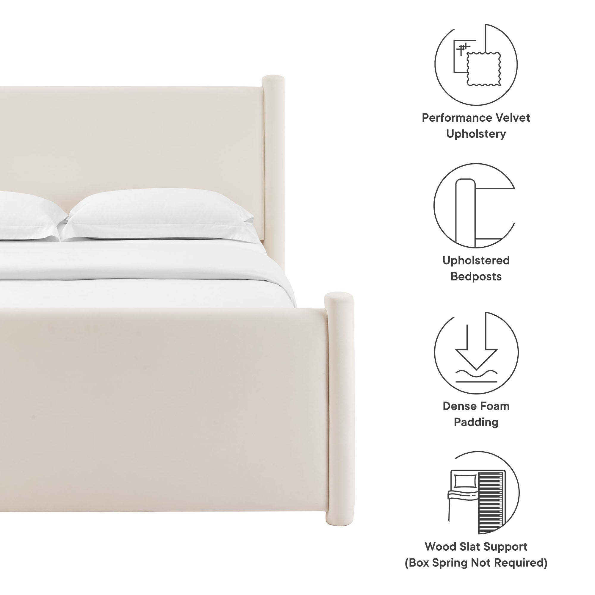 Modway Rael Performance Velvet King Platform Bed