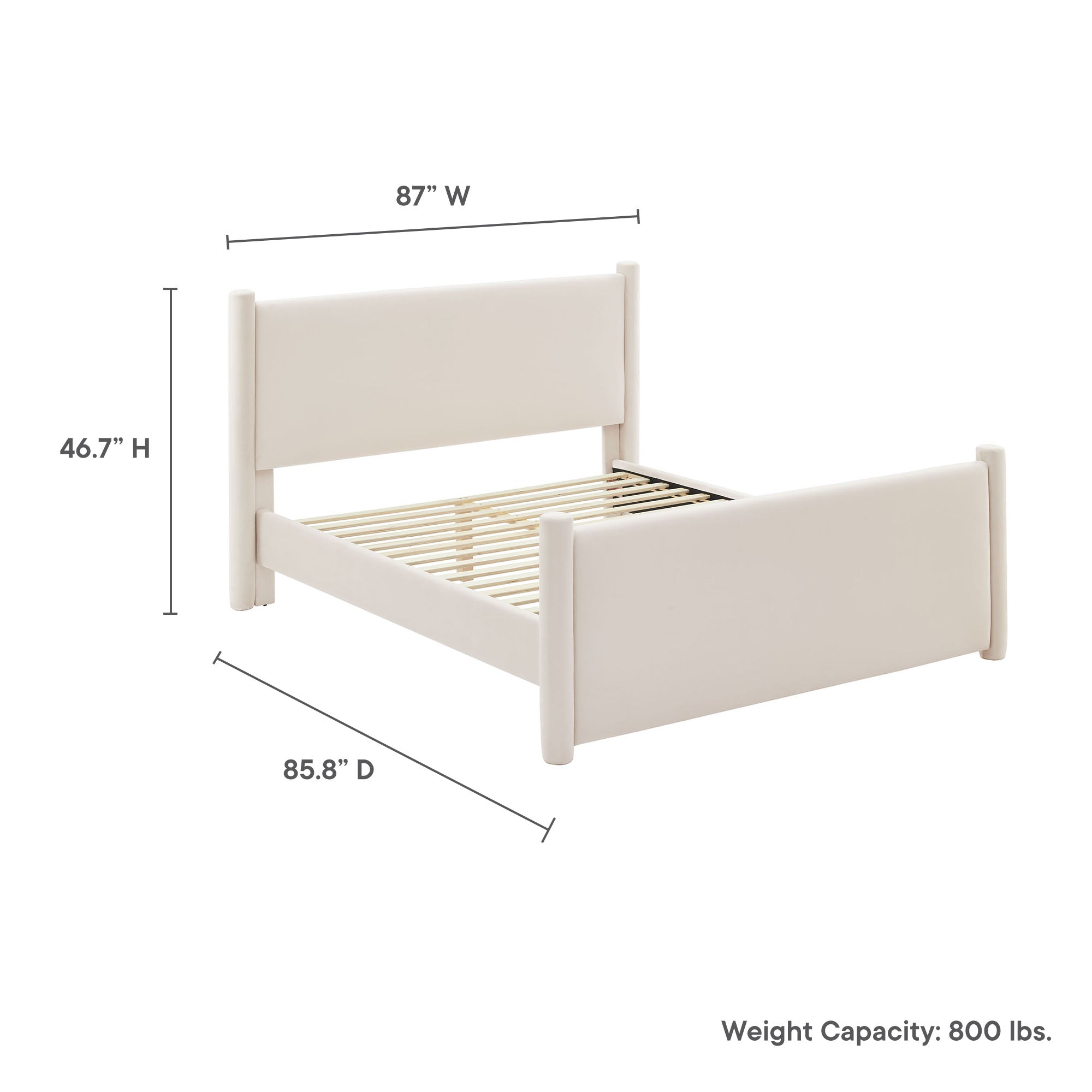 Modway Rael Performance Velvet King Platform Bed