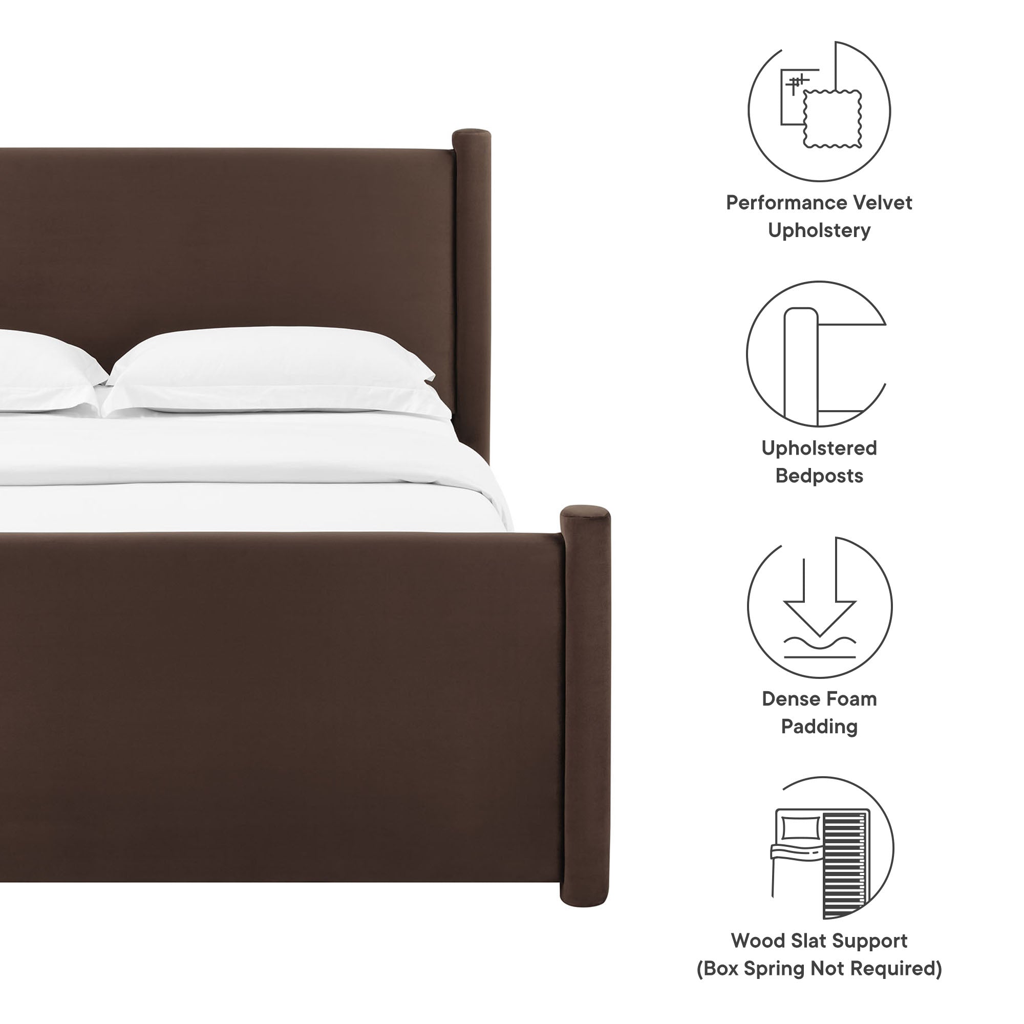Modway Rael Performance Velvet King Platform Bed
