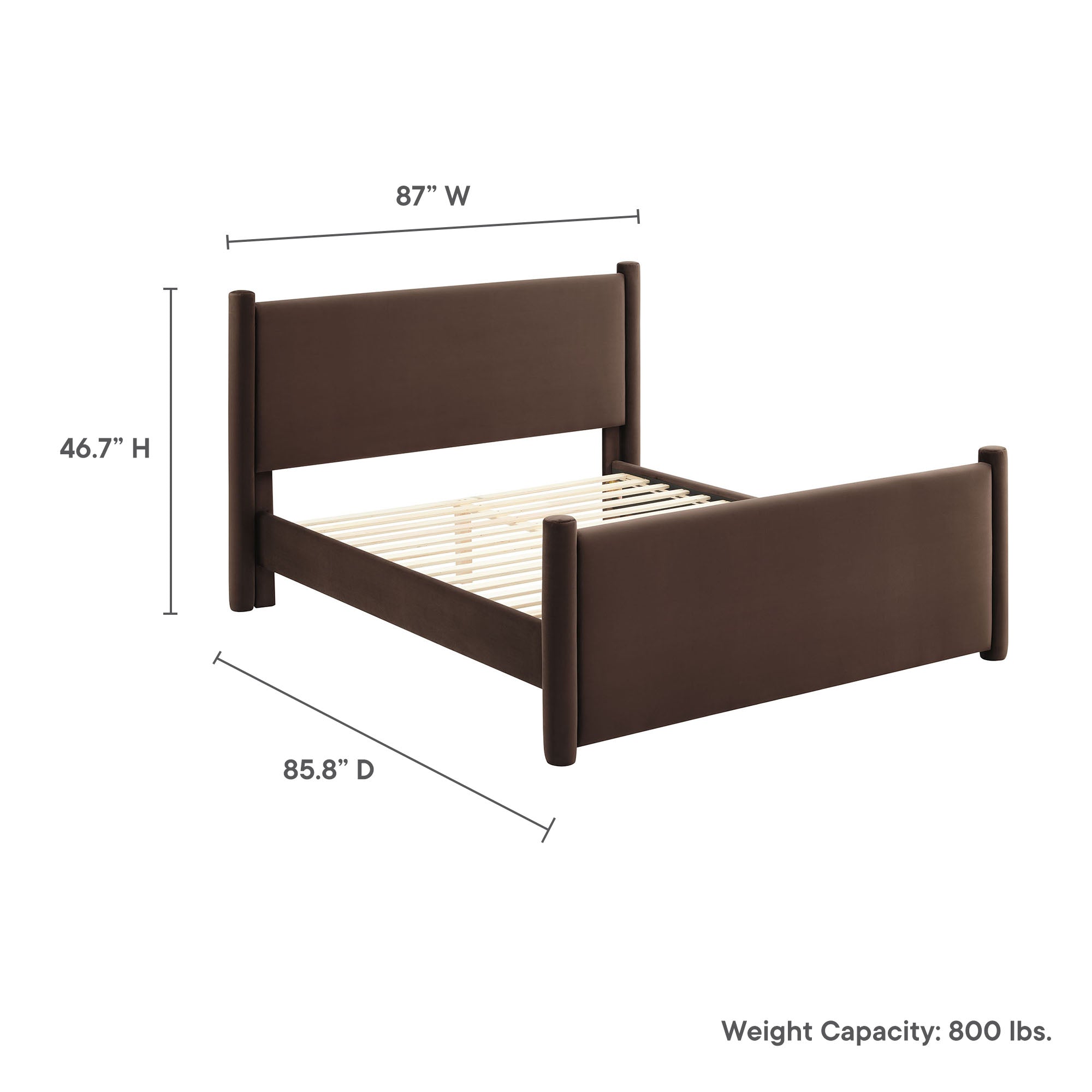 Modway Rael Performance Velvet King Platform Bed