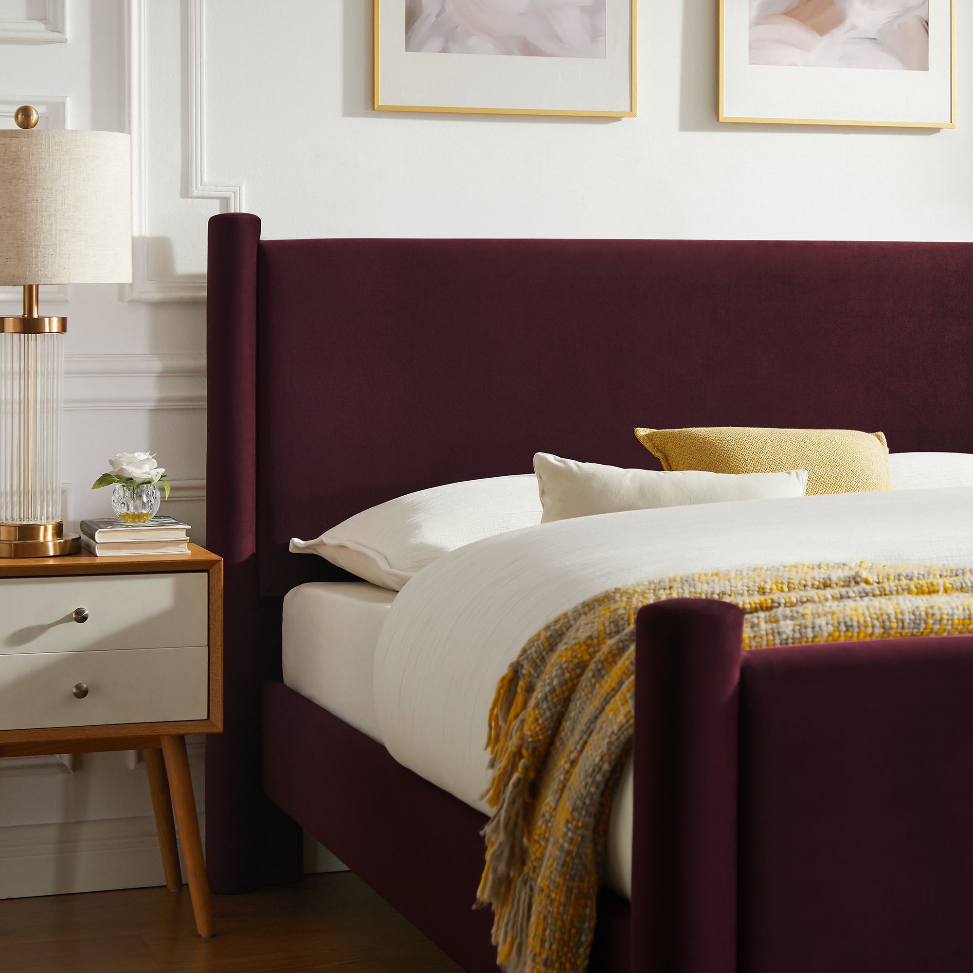 Modway Rael Performance Velvet King Platform Bed
