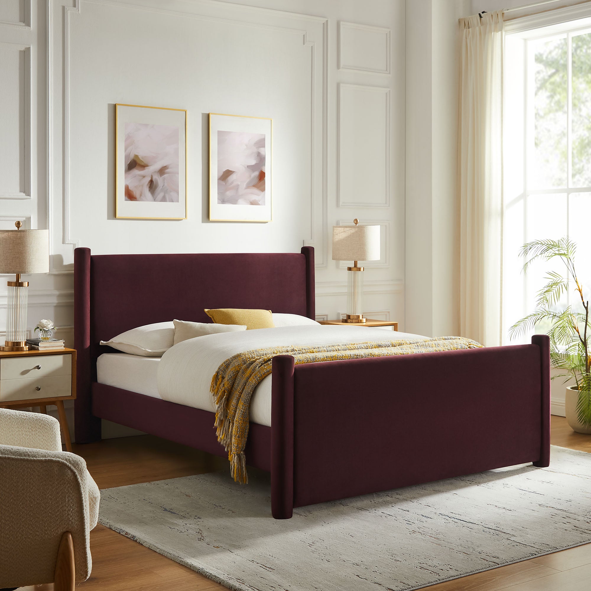 Modway Rael Performance Velvet King Platform Bed