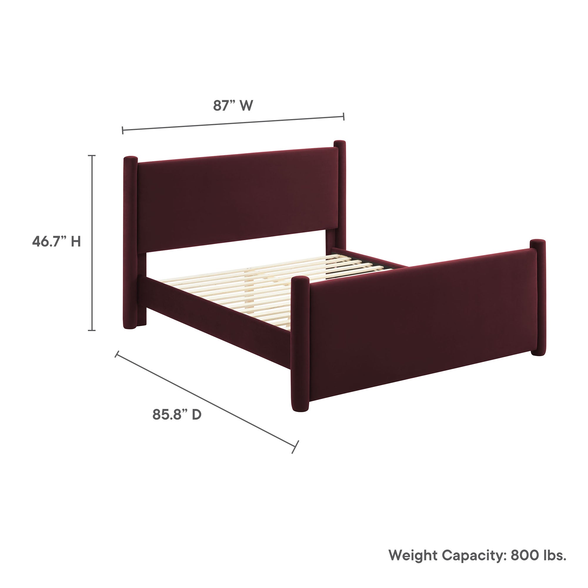 Modway Rael Performance Velvet King Platform Bed