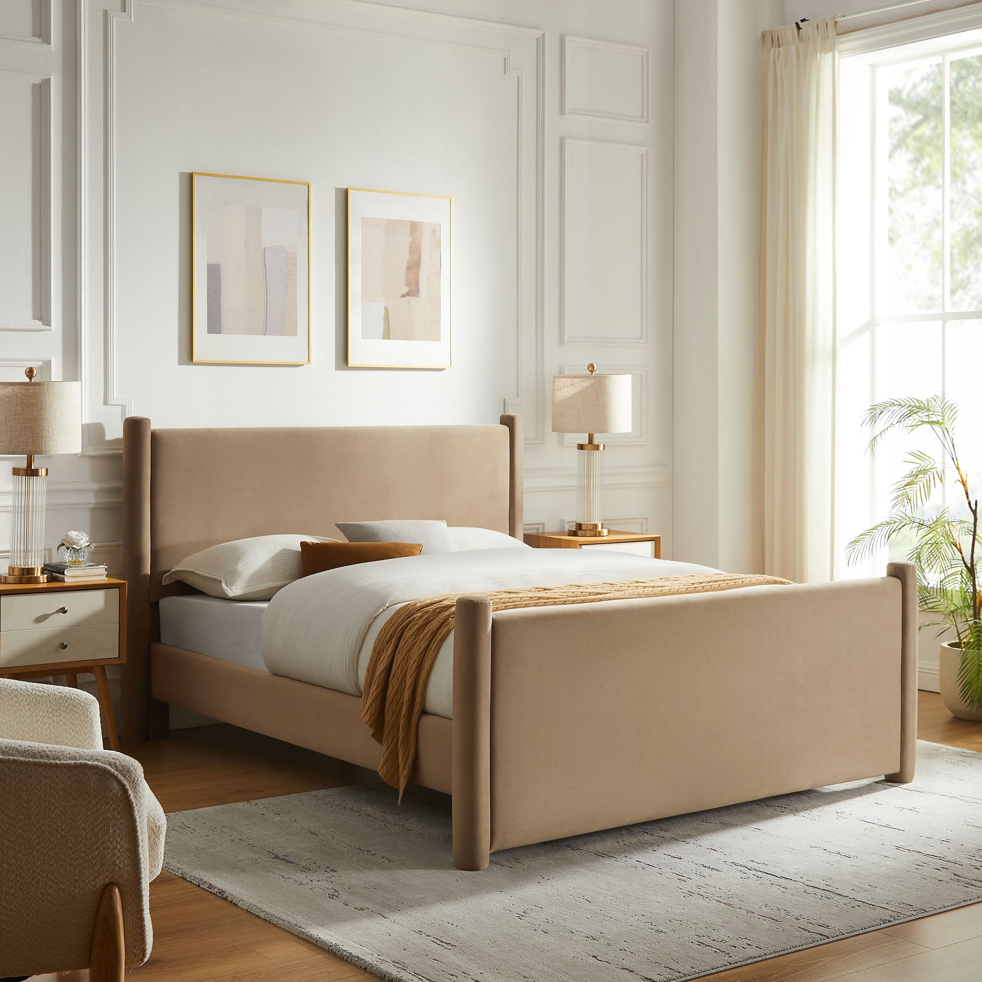 Modway Rael Performance Velvet King Platform Bed