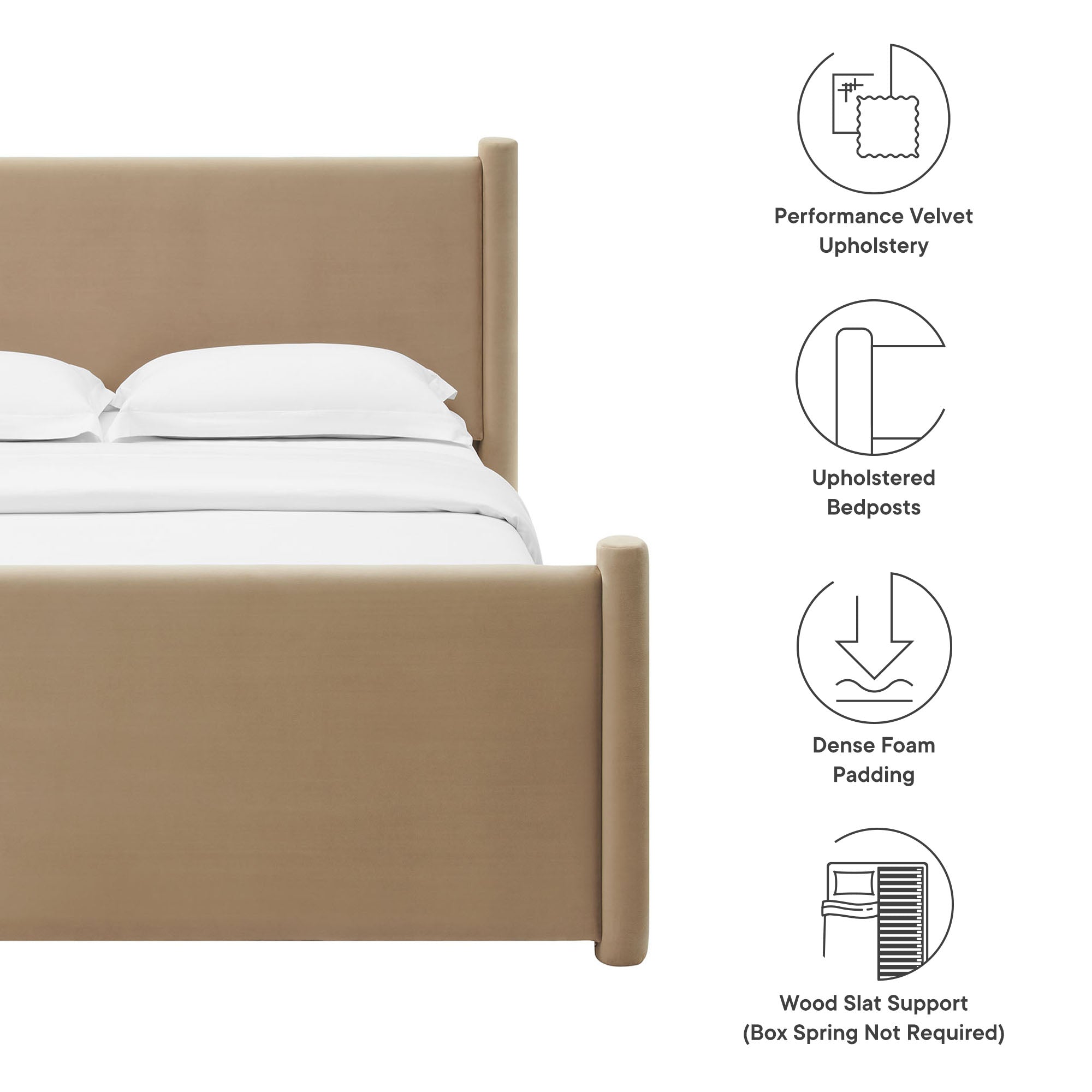 Modway Rael Performance Velvet King Platform Bed