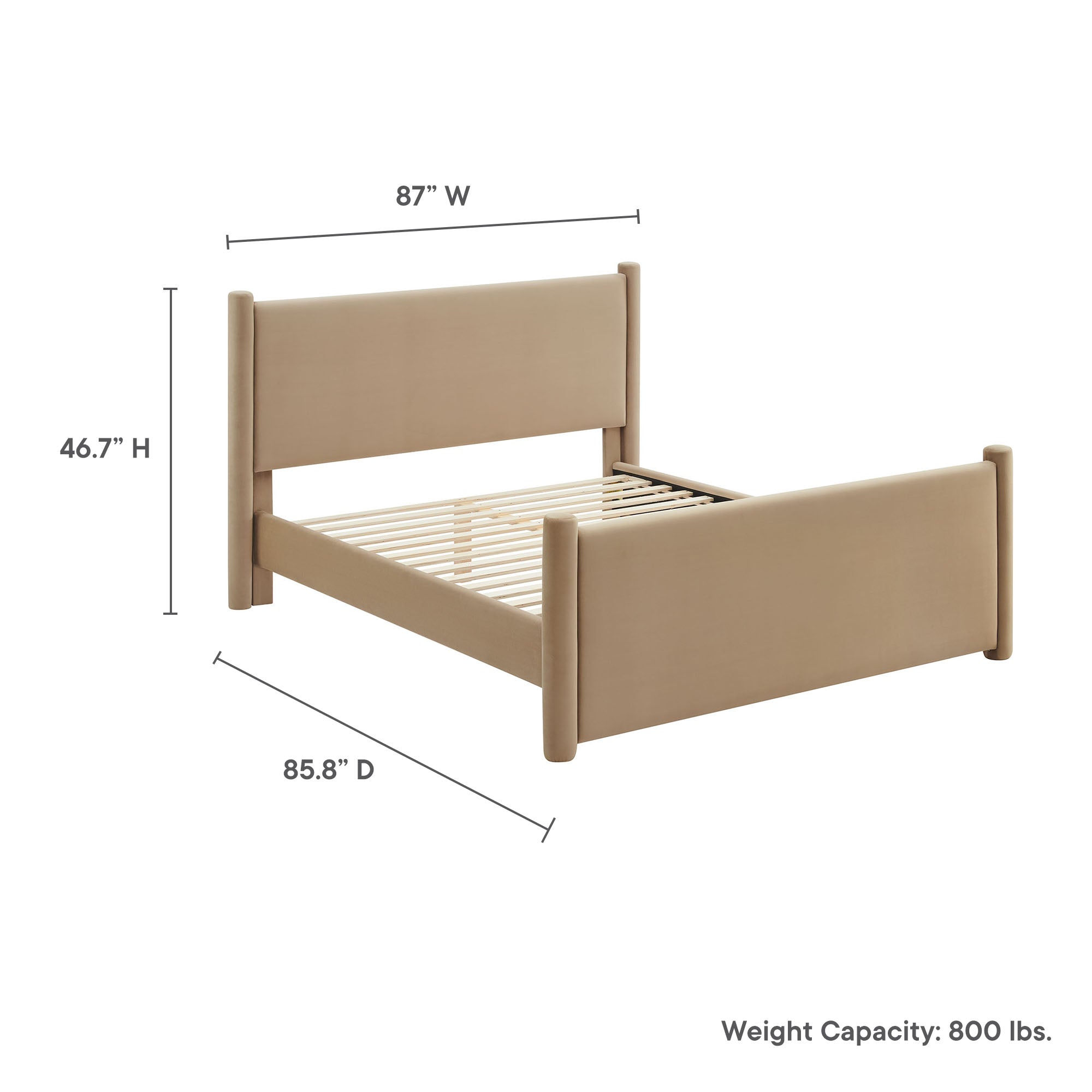 Modway Rael Performance Velvet King Platform Bed