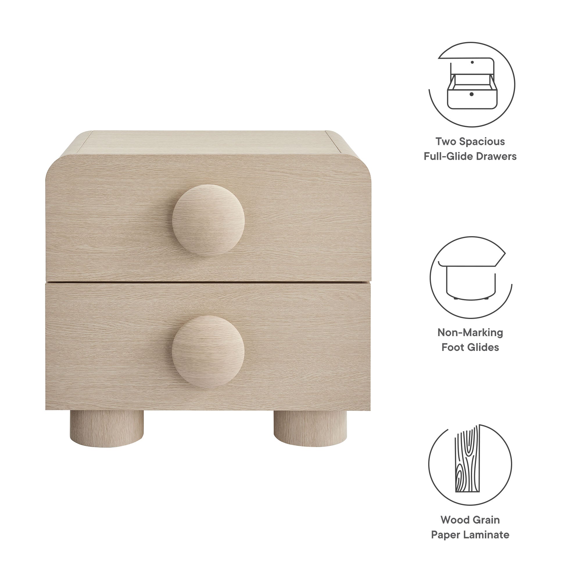 Modway Sonnet 2-Drawer Nightstand