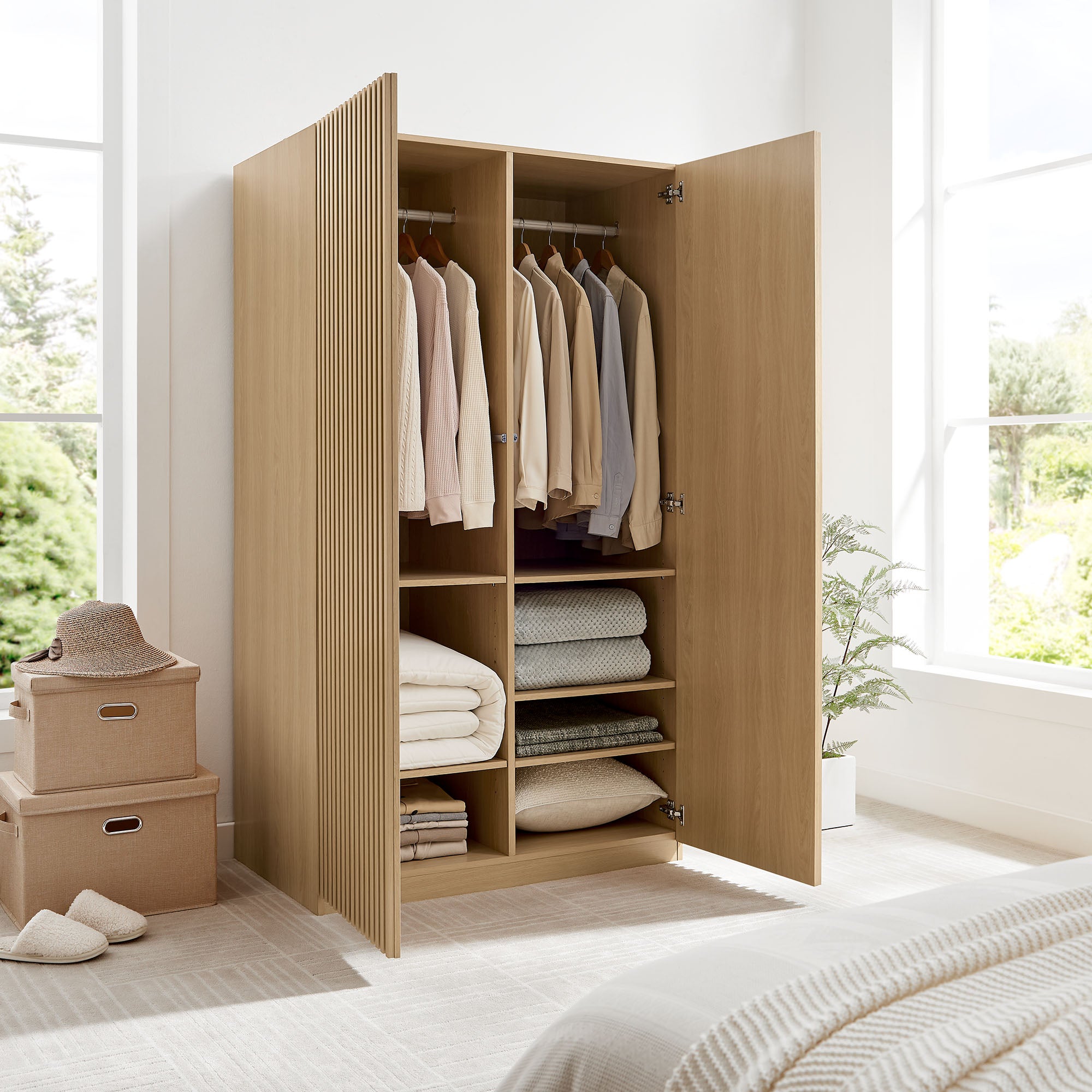 Modway Render 2-Door Wardrobe Closet