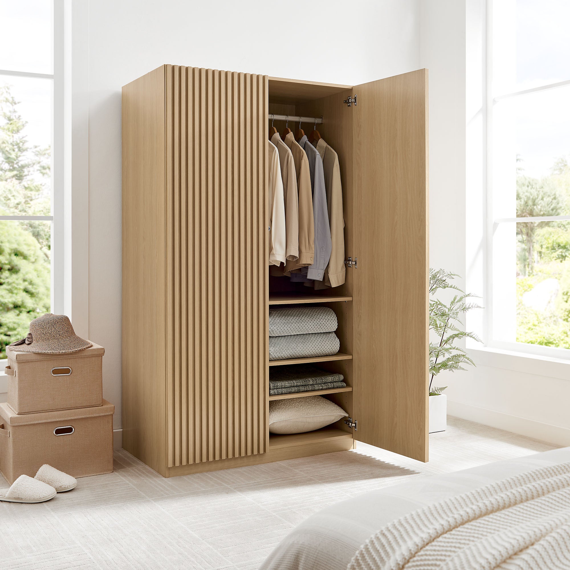 Modway Render 2-Door Wardrobe Closet