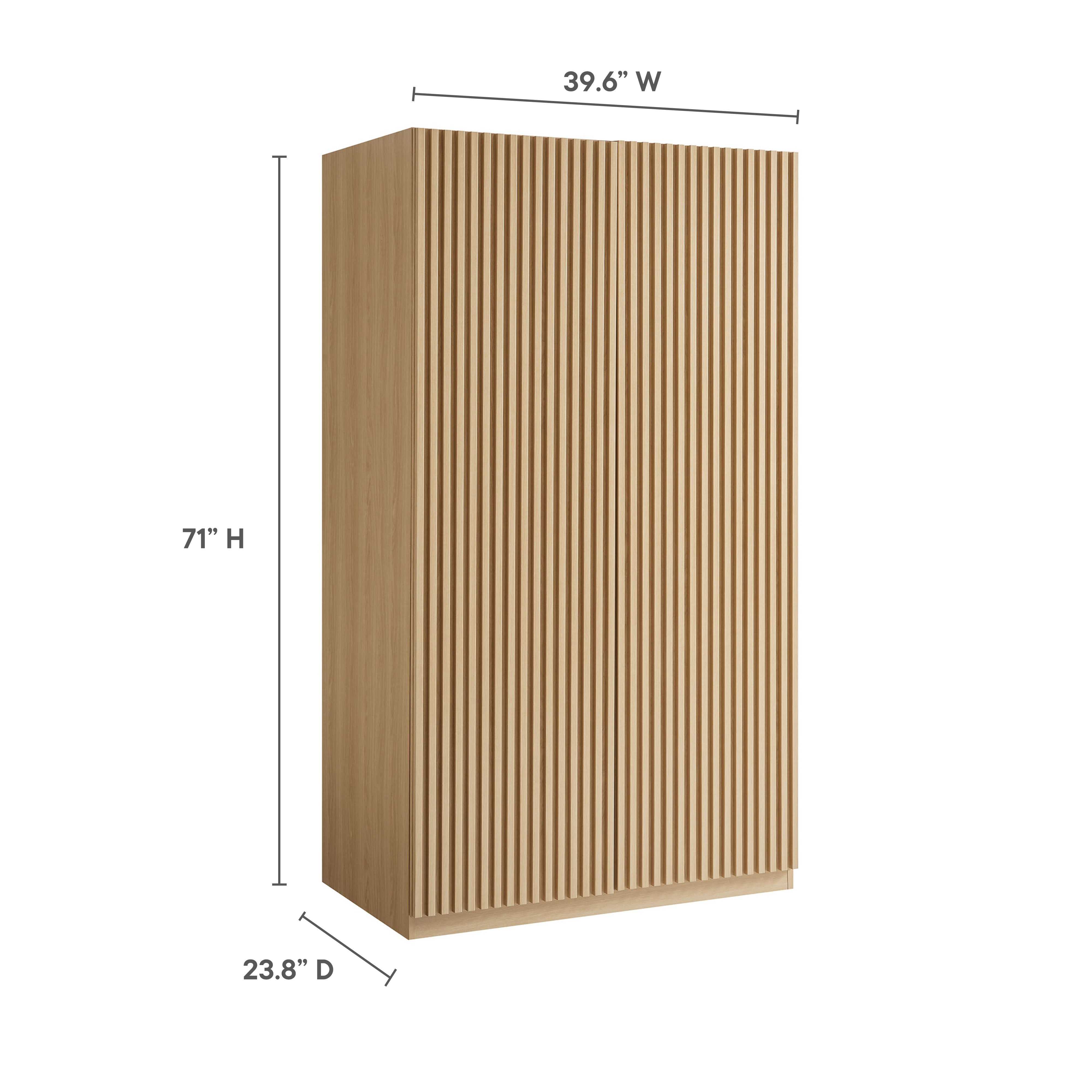 Modway Render 2-Door Wardrobe Closet