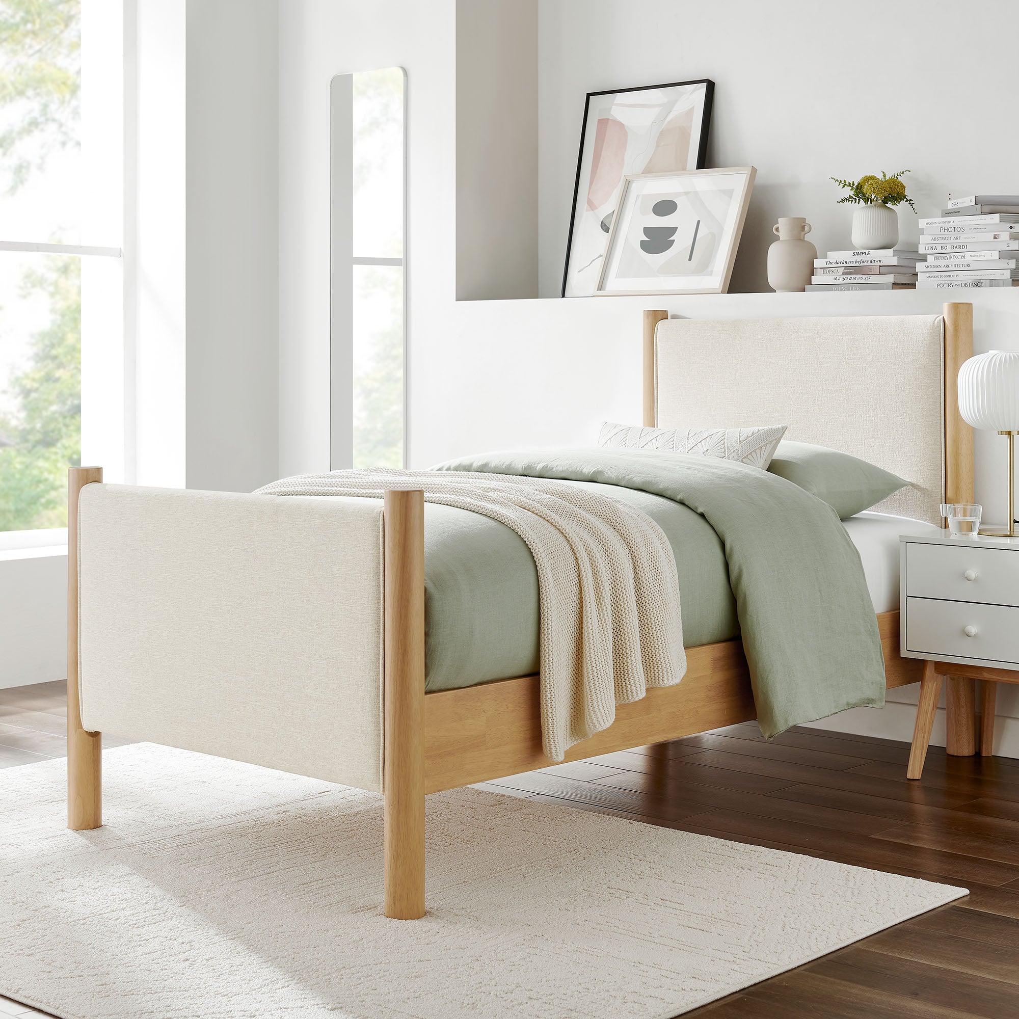 Modway Maven Twin Size Fabric Upholstered Platform Bed