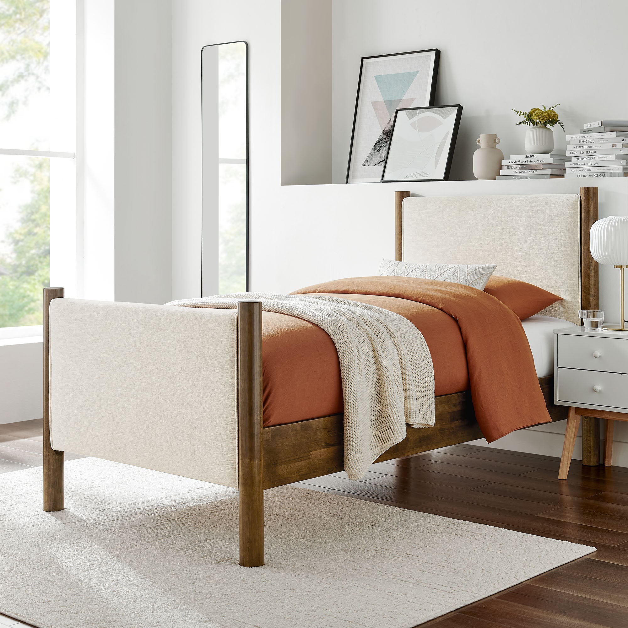 Modway Maven Twin Size Fabric Upholstered Platform Bed