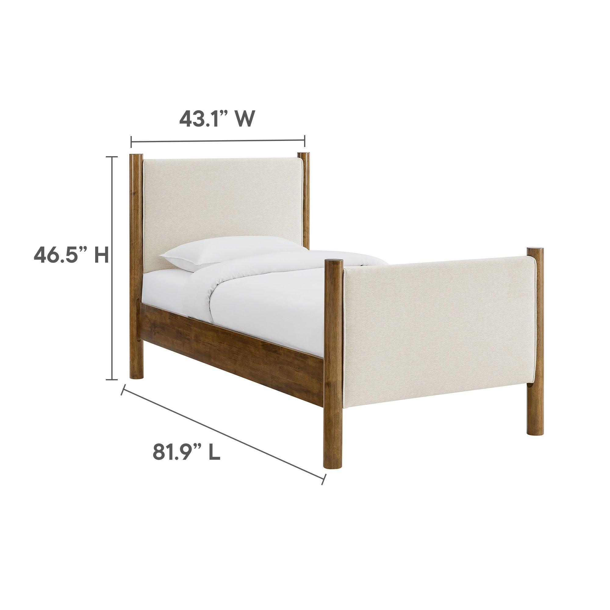 Modway Maven Twin Size Fabric Upholstered Platform Bed