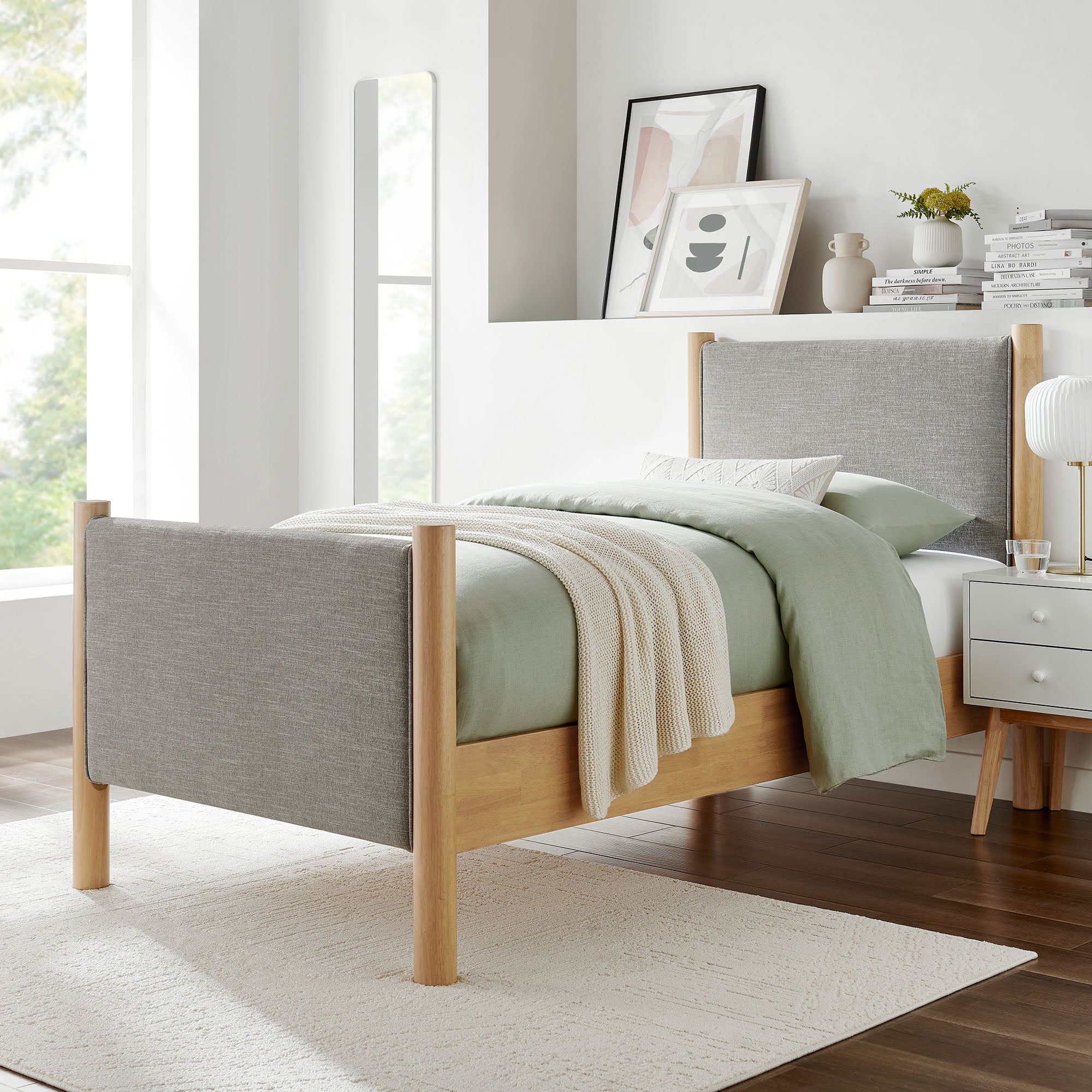 Modway Maven Twin Size Fabric Upholstered Platform Bed
