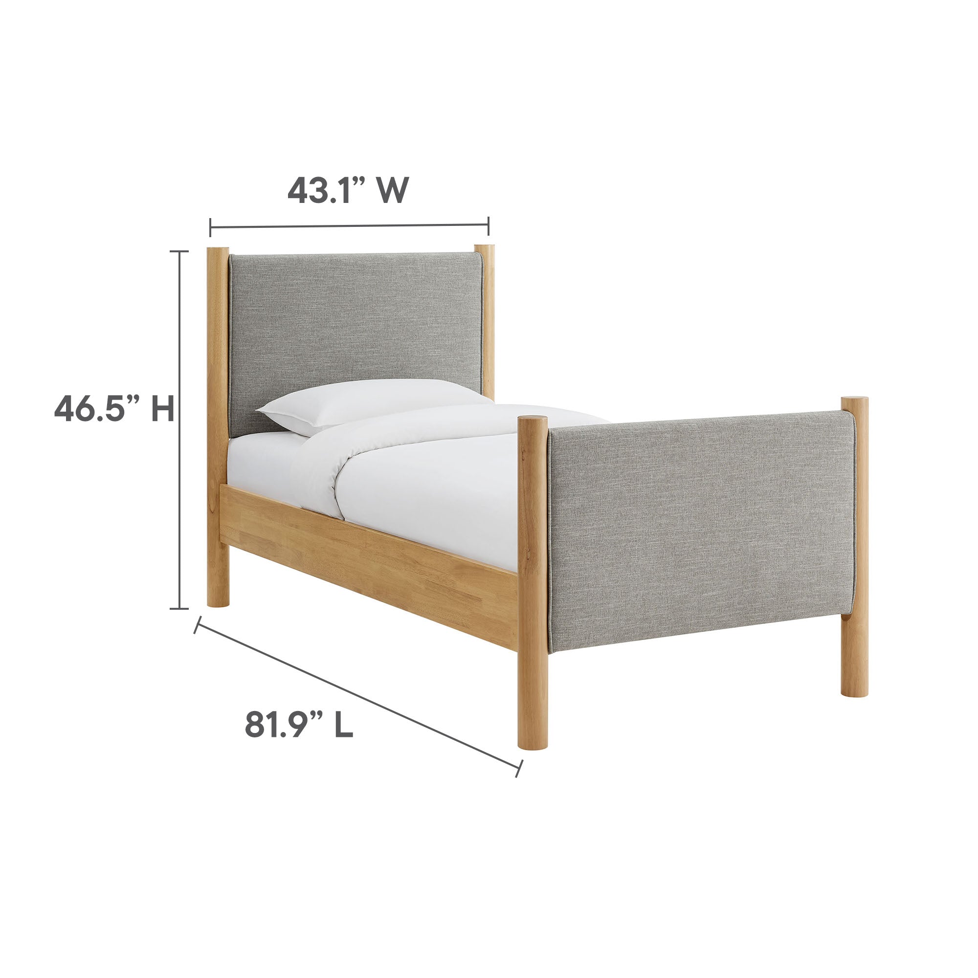 Modway Maven Twin Size Fabric Upholstered Platform Bed