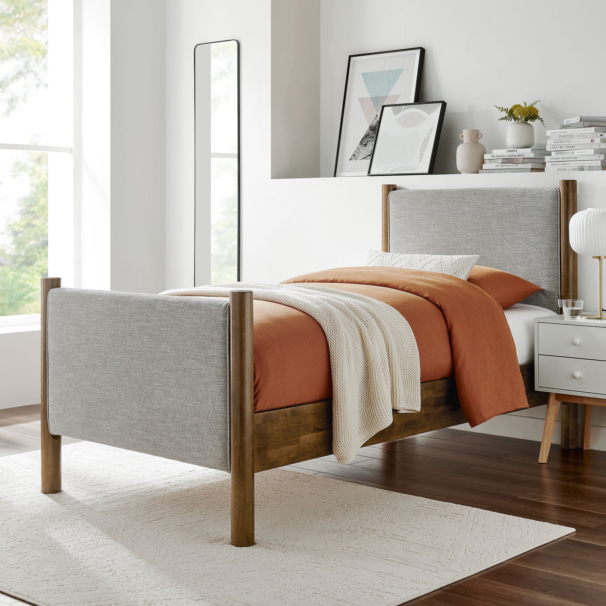 Modway Maven Twin Size Fabric Upholstered Platform Bed