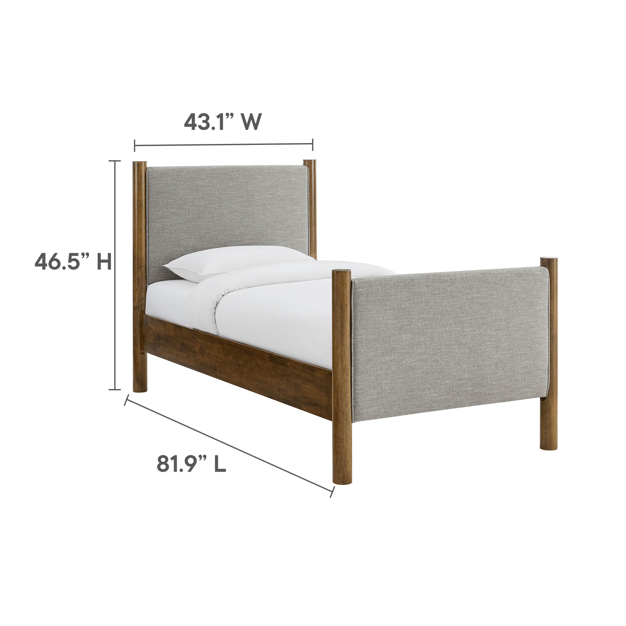 Modway Maven Twin Size Fabric Upholstered Platform Bed