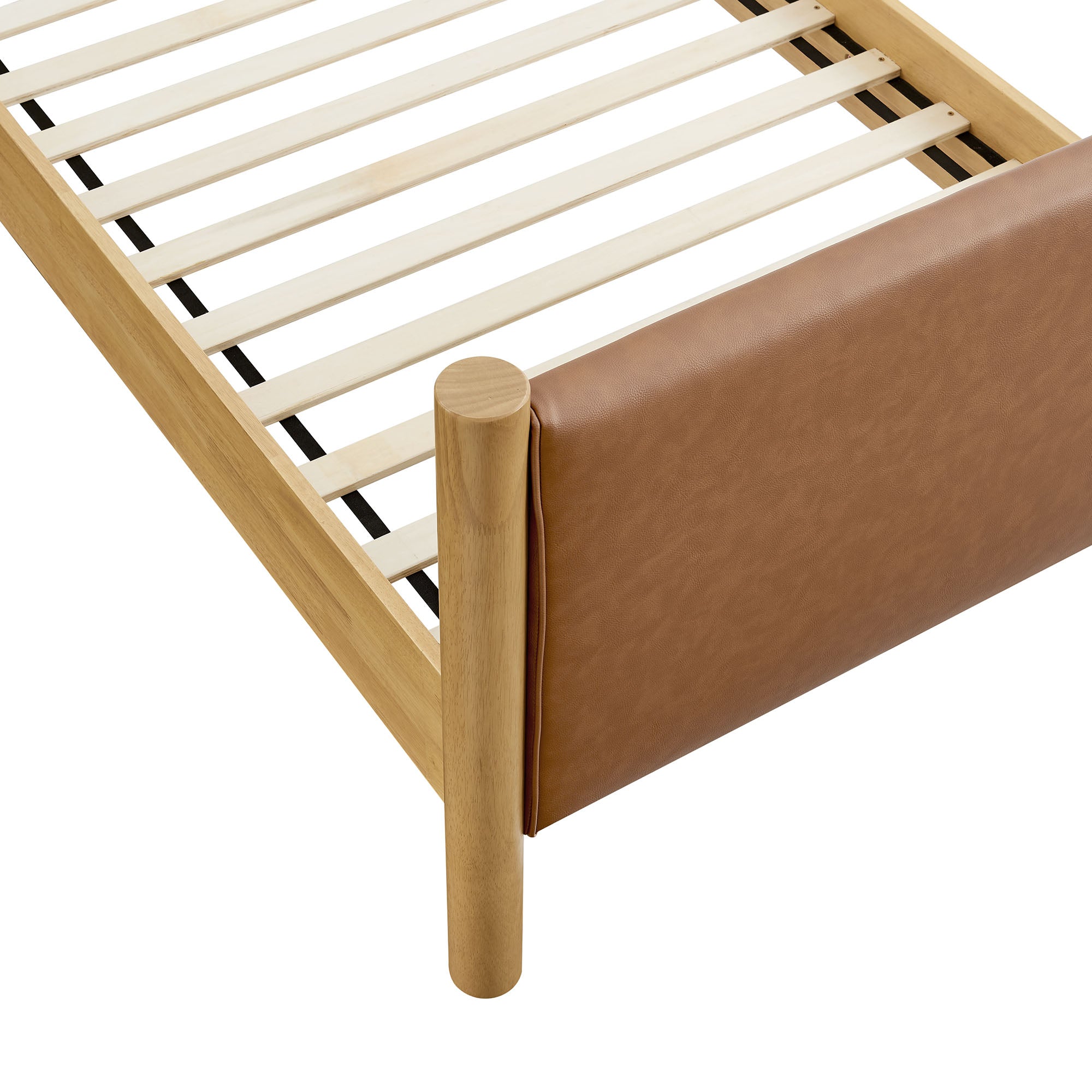 Modway Maven Twin Size Vegan Leather Upholstered Platform Bed