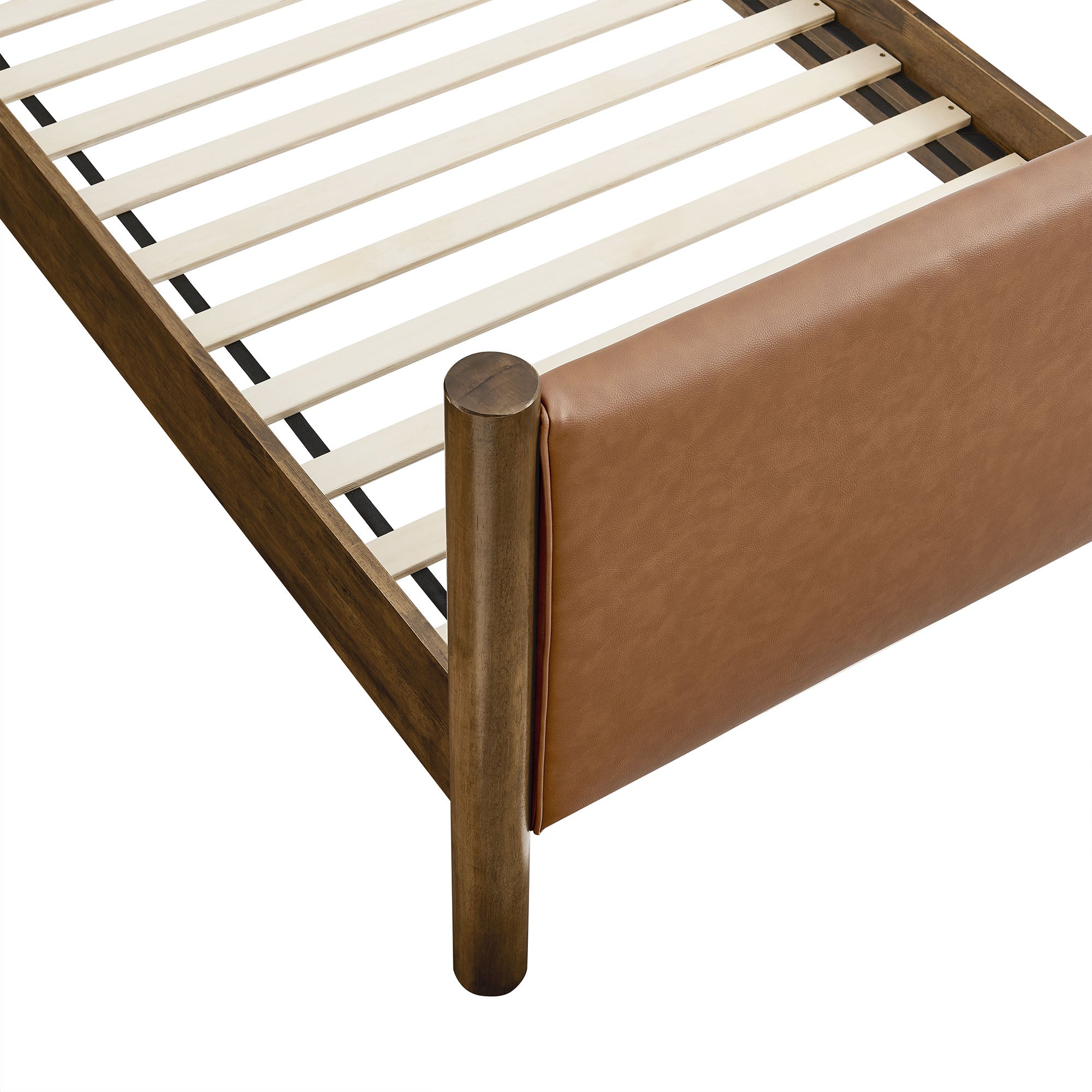 Modway Maven Twin Size Vegan Leather Upholstered Platform Bed