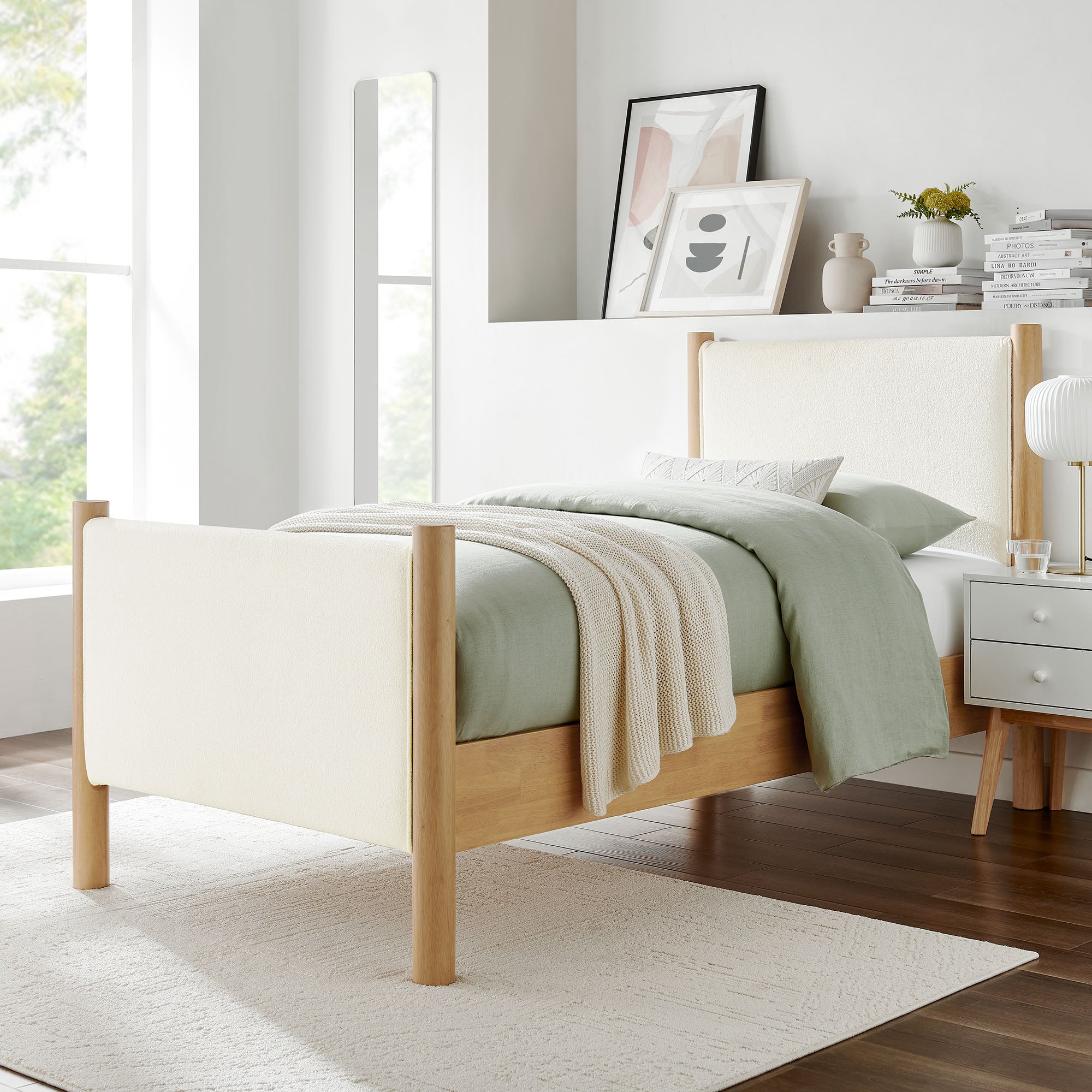 Modway Maven Twin Size Boucle Upholstered Platform Bed