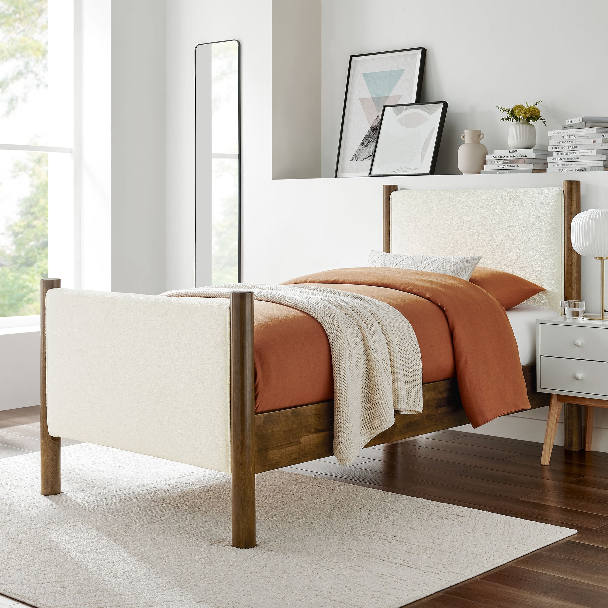 Modway Maven Twin Size Boucle Upholstered Platform Bed