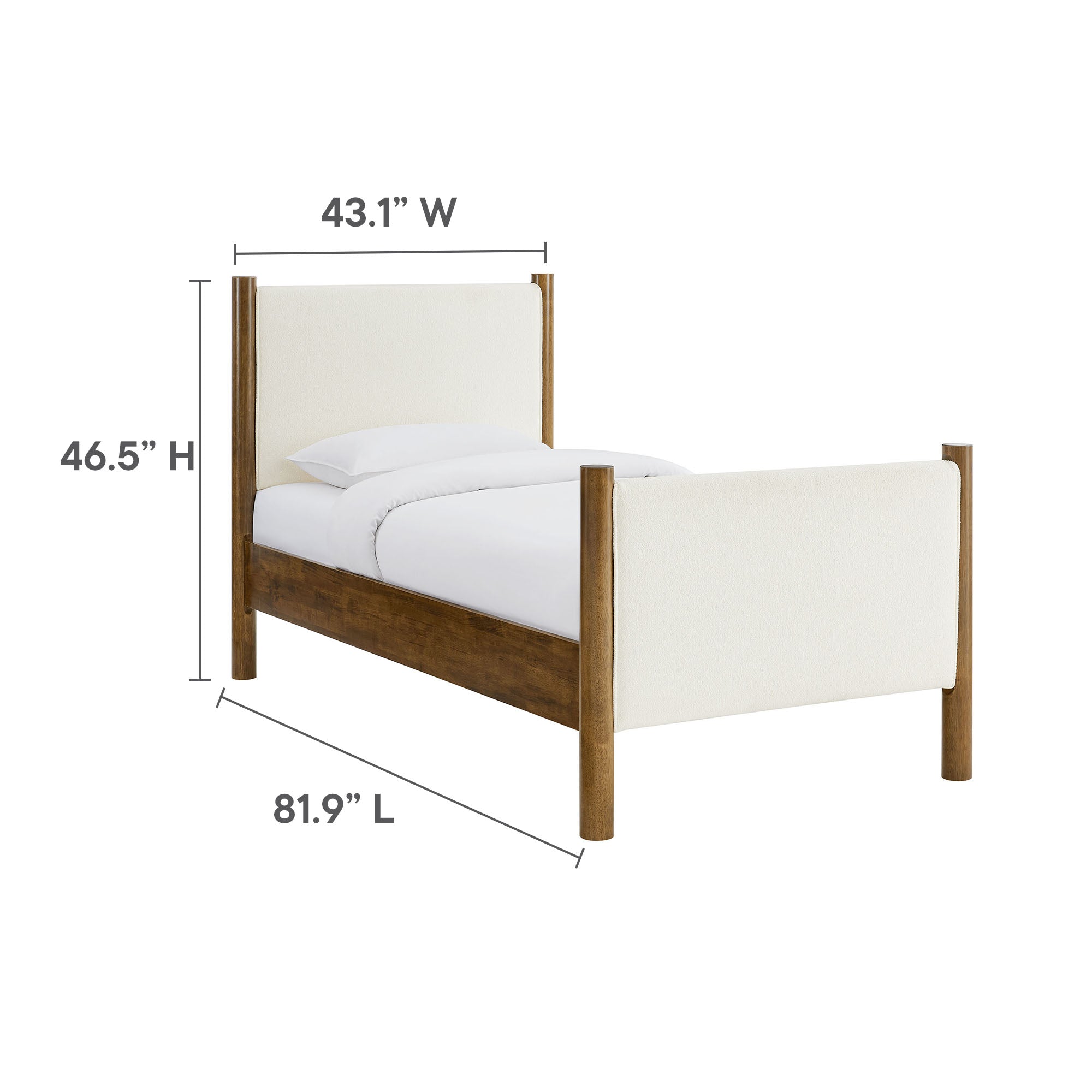 Modway Maven Twin Size Boucle Upholstered Platform Bed