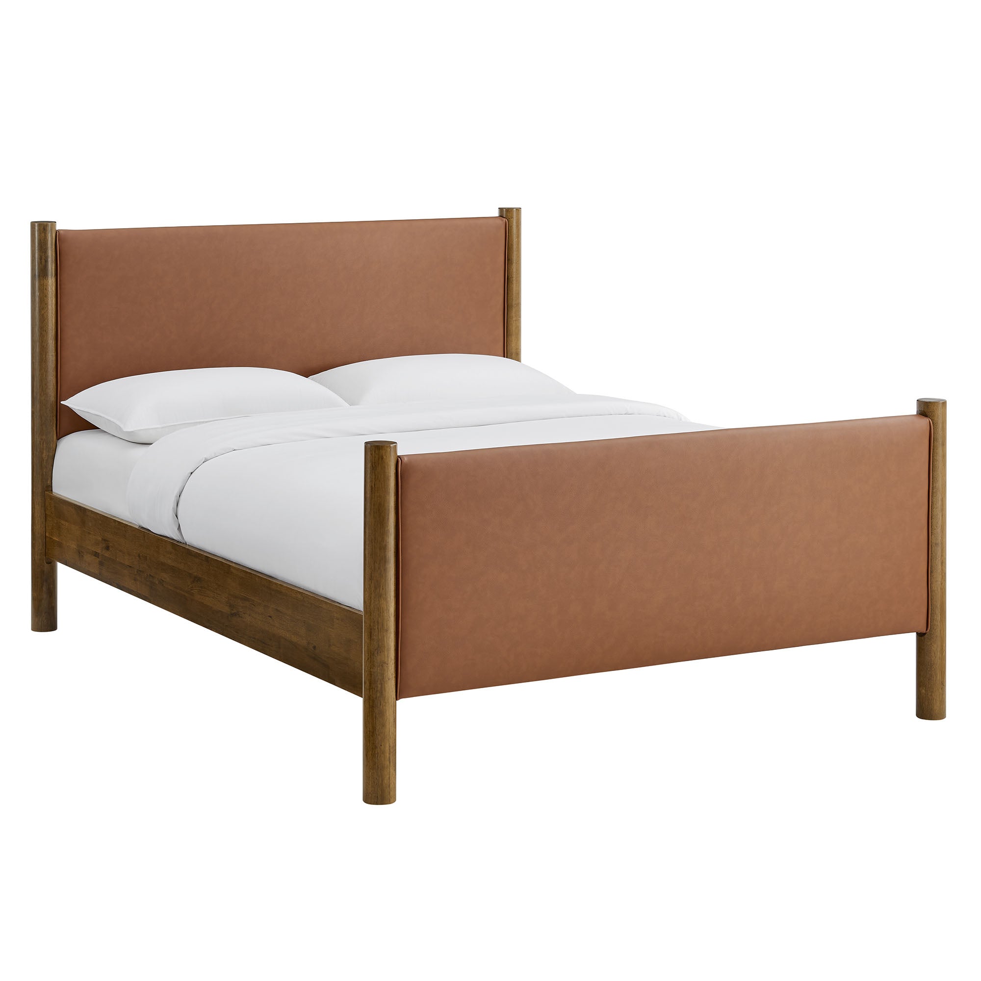 Modway Maven Queen Size Vegan Leather Upholstered Platform Bed