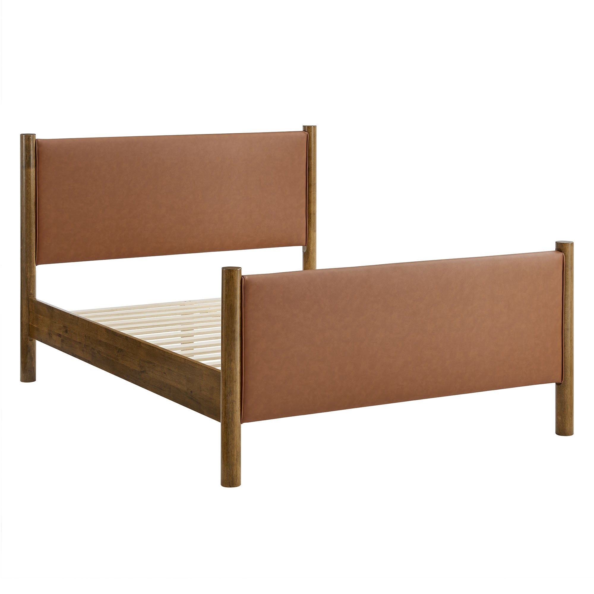 Modway Maven Queen Size Vegan Leather Upholstered Platform Bed