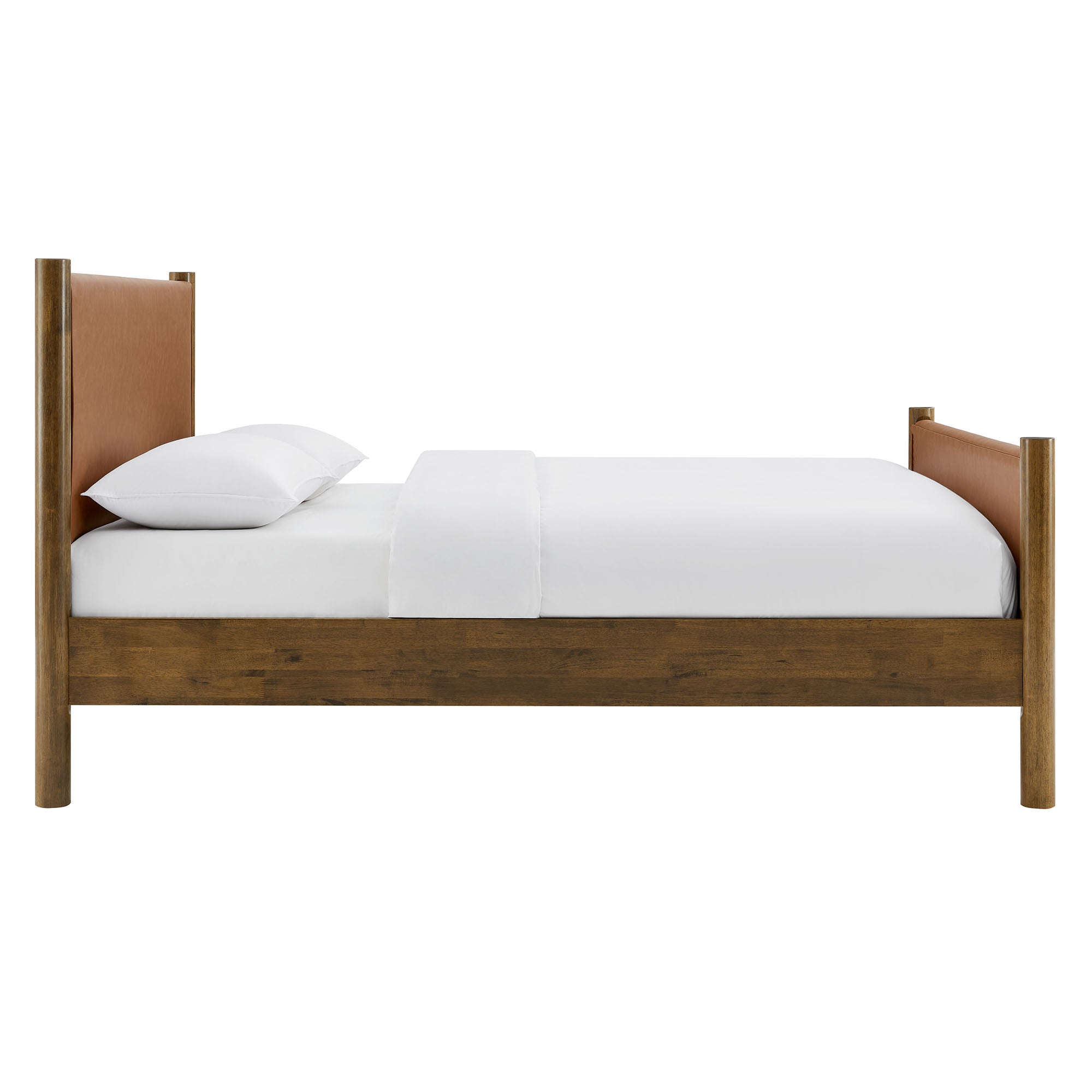 Modway Maven Queen Size Vegan Leather Upholstered Platform Bed