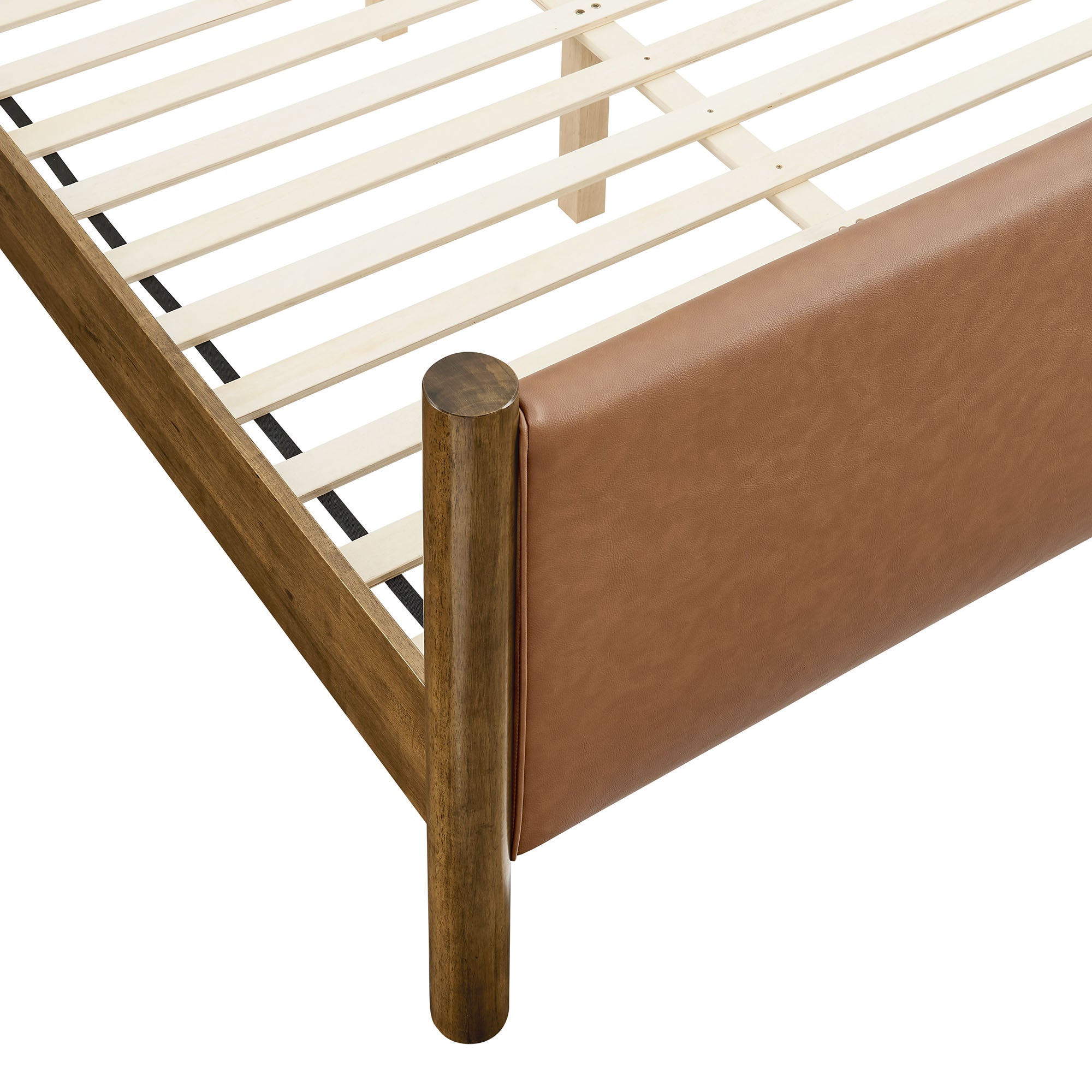 Modway Maven Queen Size Vegan Leather Upholstered Platform Bed