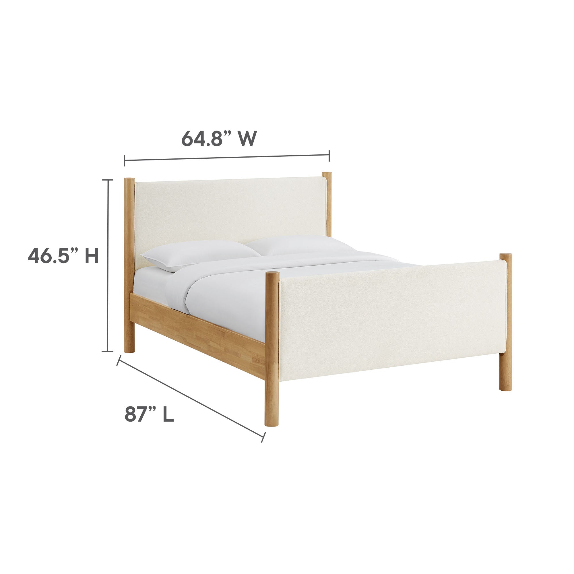 Modway Maven Queen Size Boucle Upholstered Platform Bed