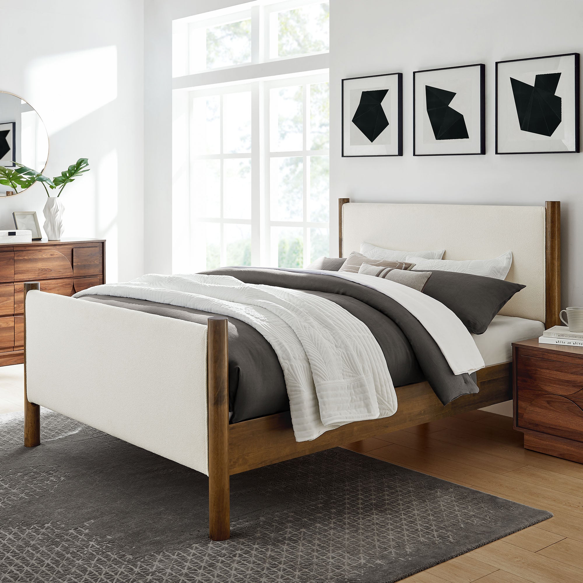 Modway Maven Queen Size Boucle Upholstered Platform Bed