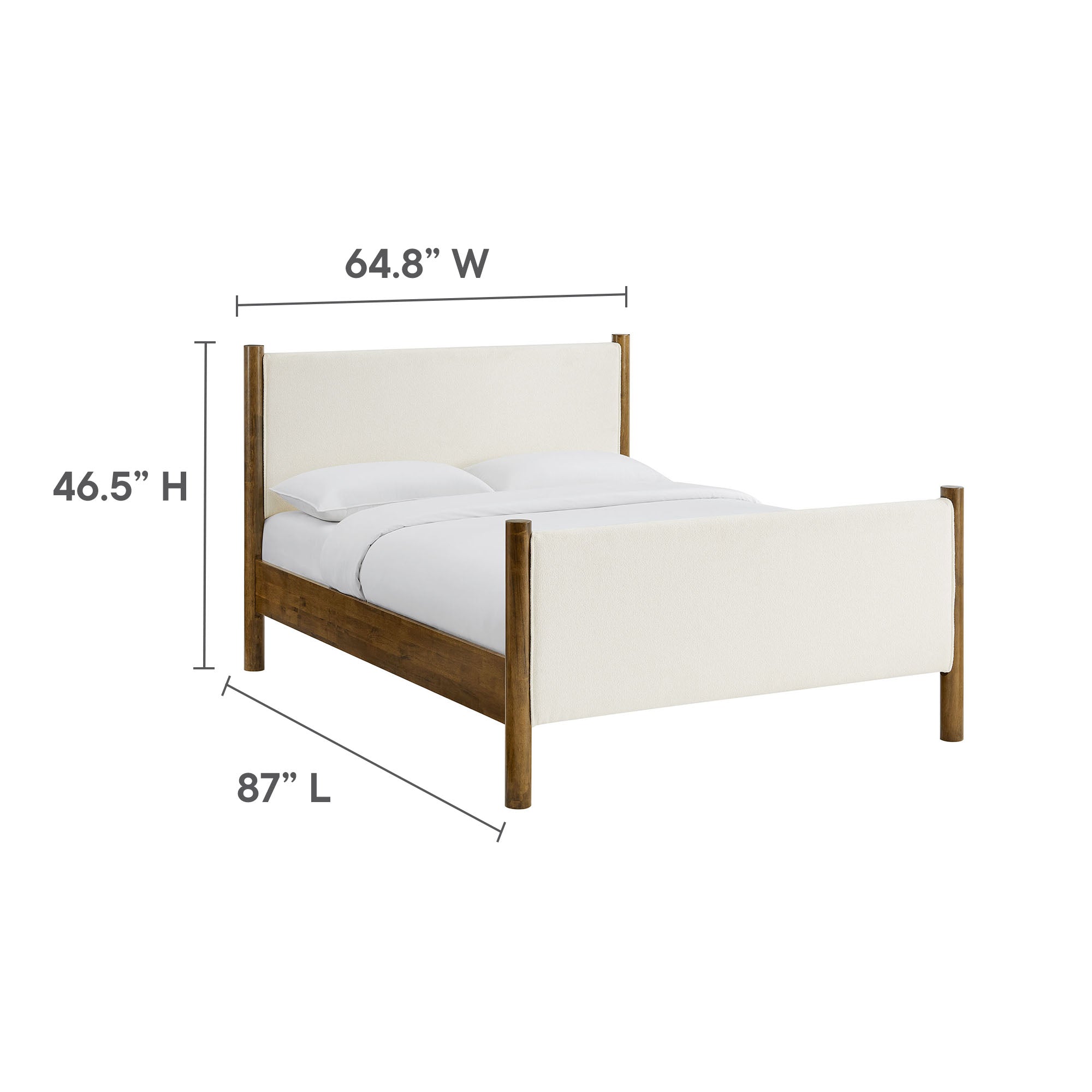Modway Maven Queen Size Boucle Upholstered Platform Bed