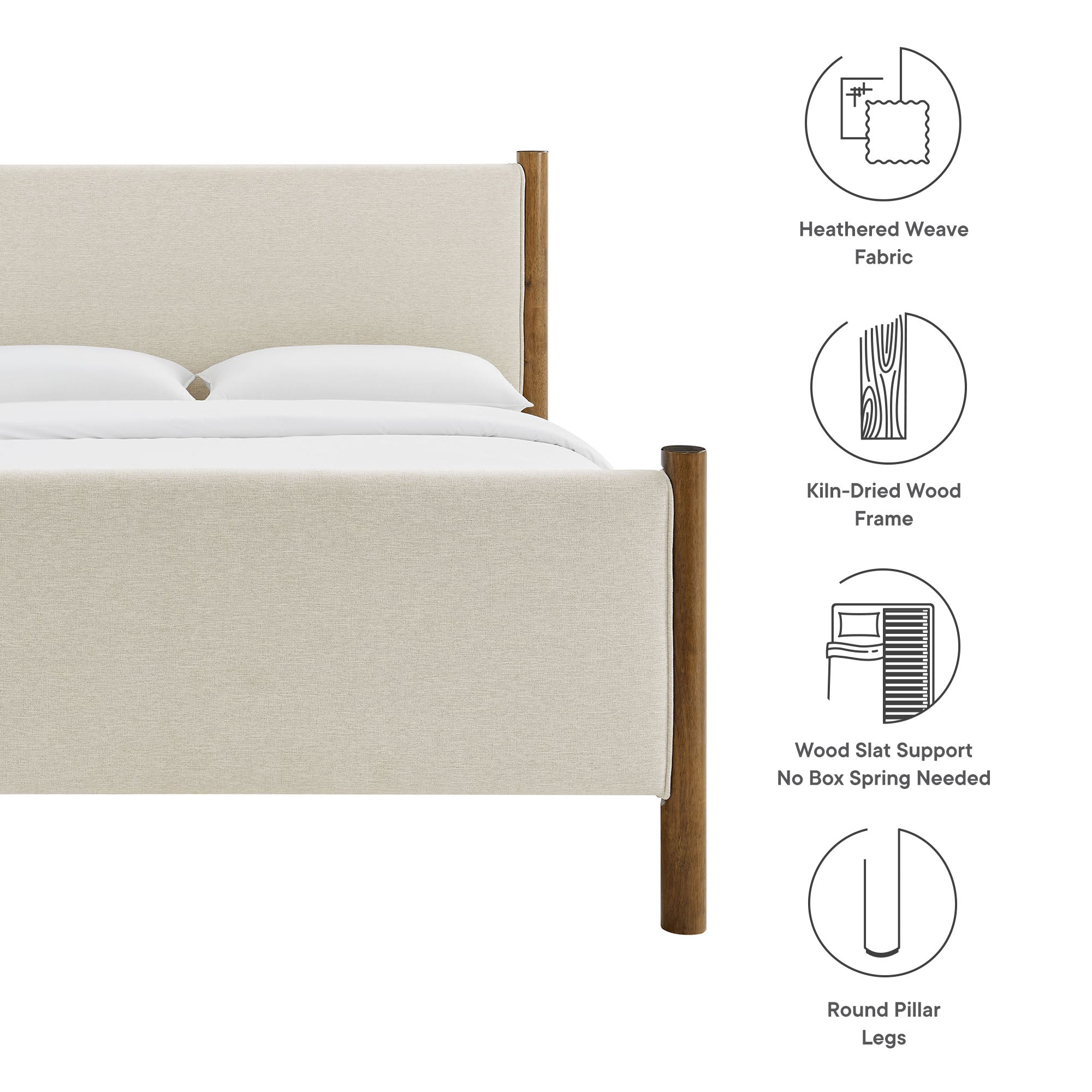 Modway Maven King Size Fabric Upholstered Platform Bed