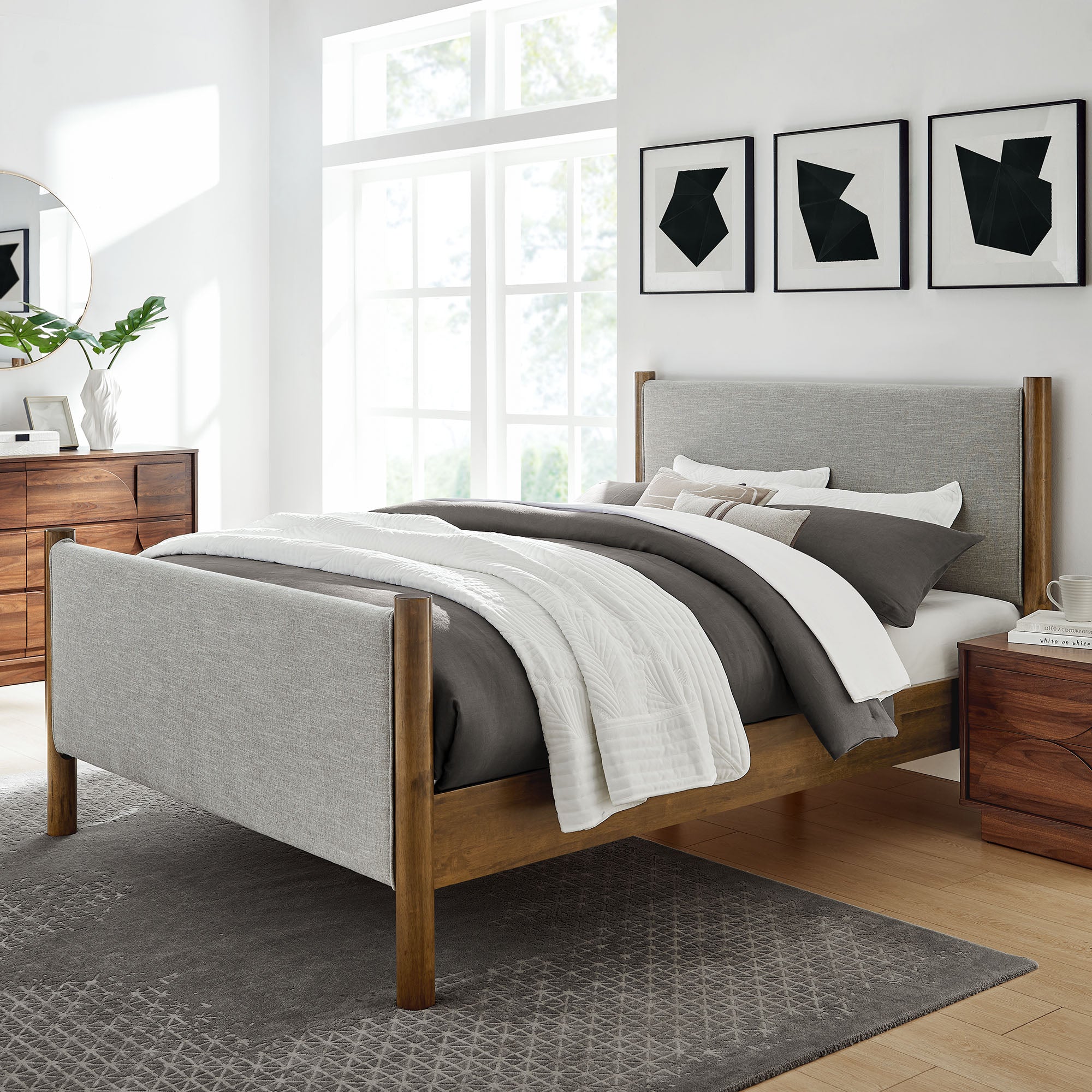 Modway Maven King Size Fabric Upholstered Platform Bed