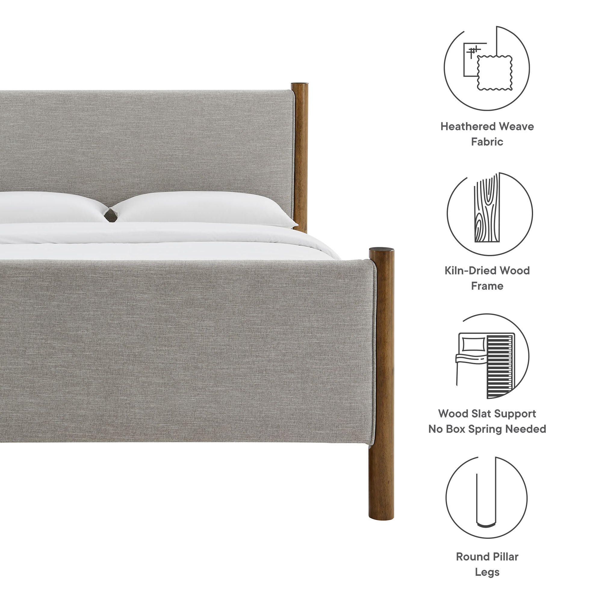 Modway Maven King Size Fabric Upholstered Platform Bed