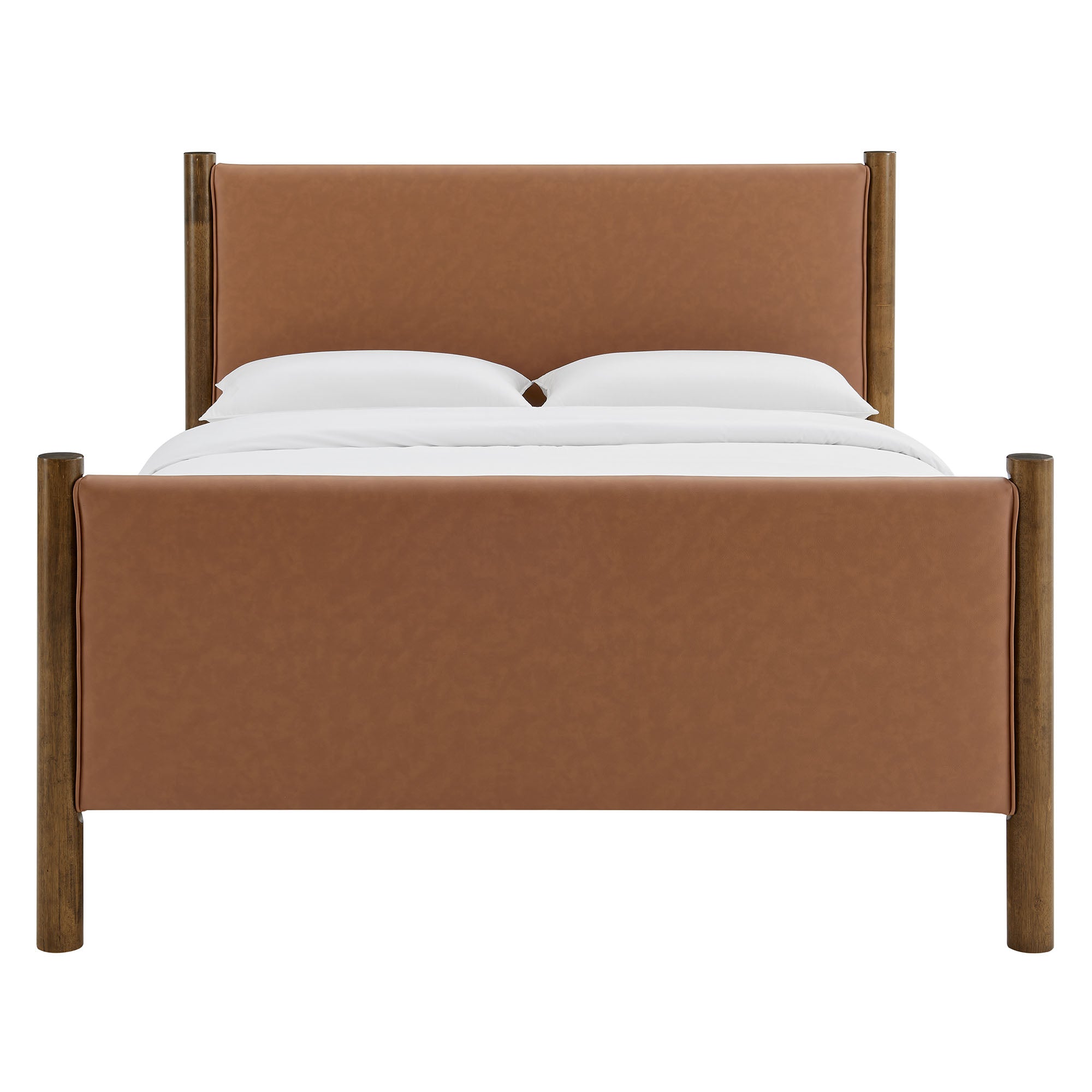 Modway Maven King Size Vegan Leather Upholstered Platform Bed