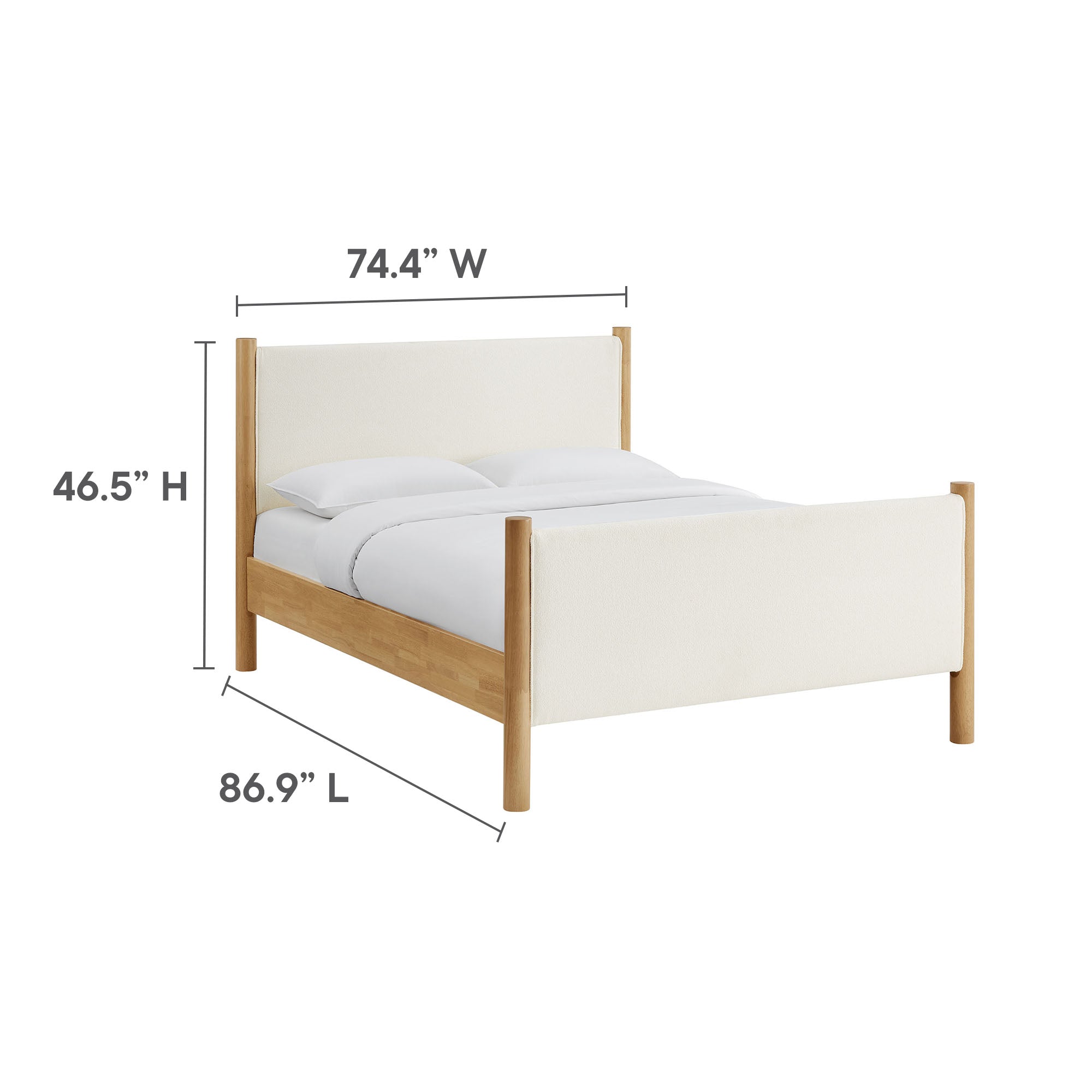 Modway Maven King Size Boucle Upholstered Platform Bed