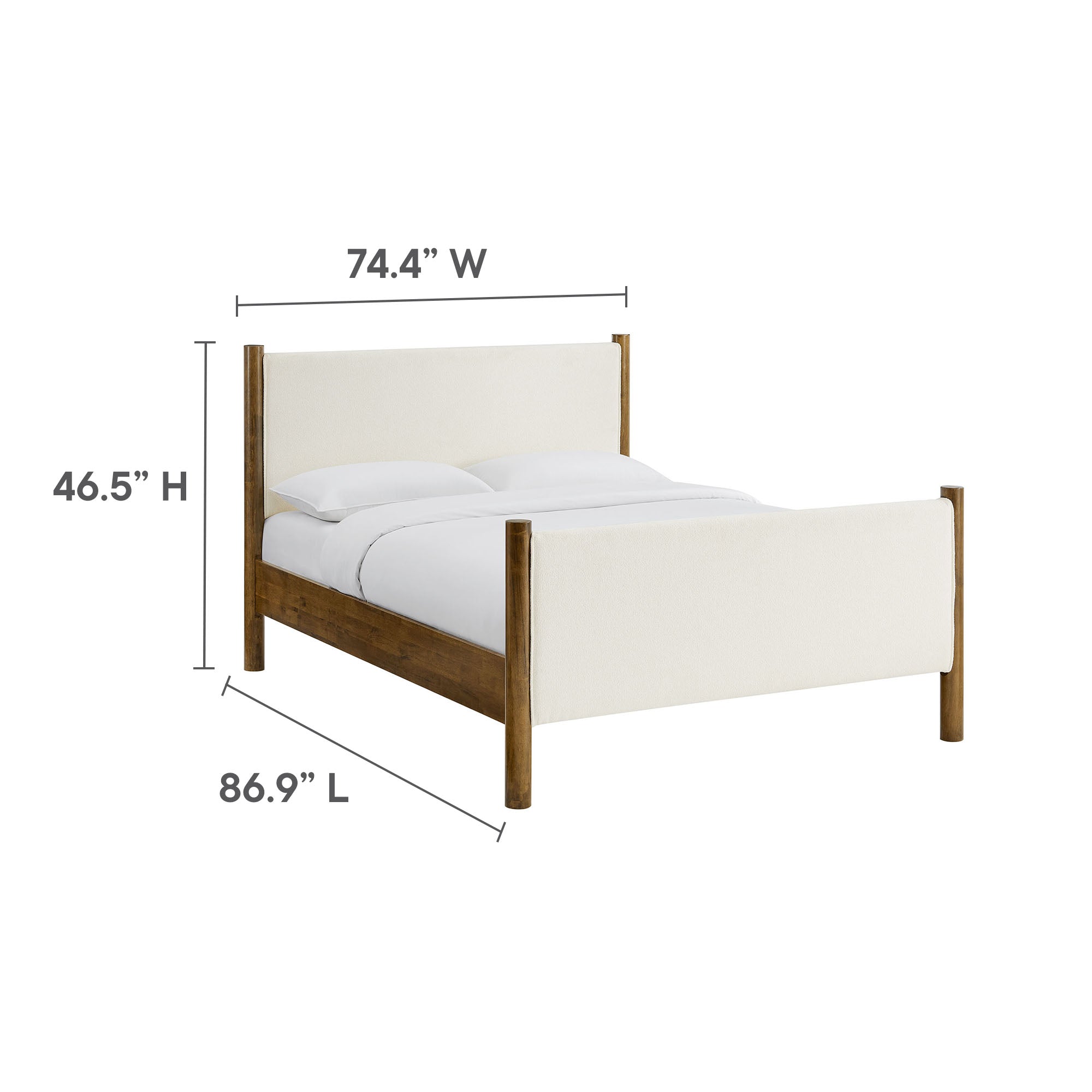 Modway Maven King Size Boucle Upholstered Platform Bed