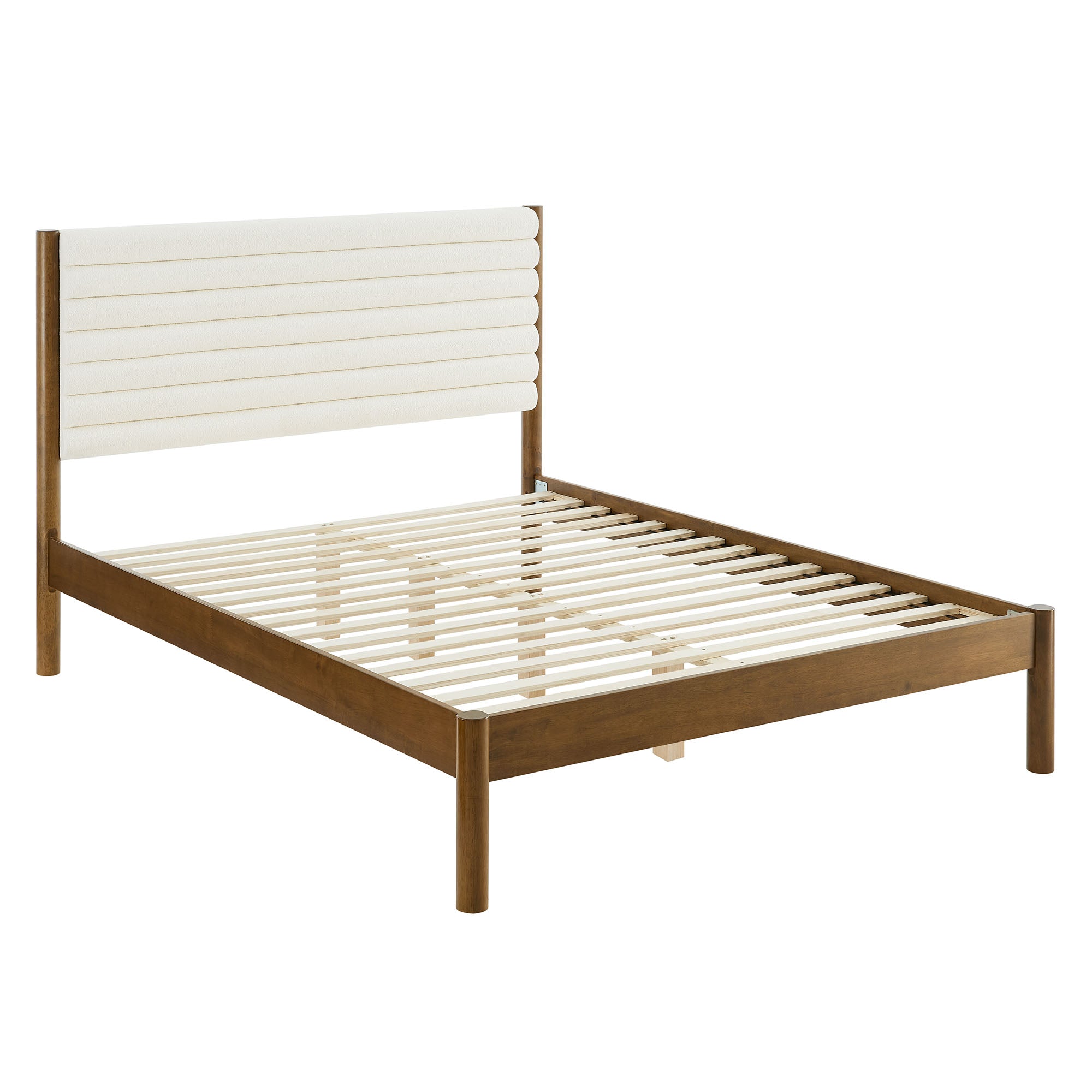 Modway Olea Channel Tufted Boucle Solid Wood King Platform Bed