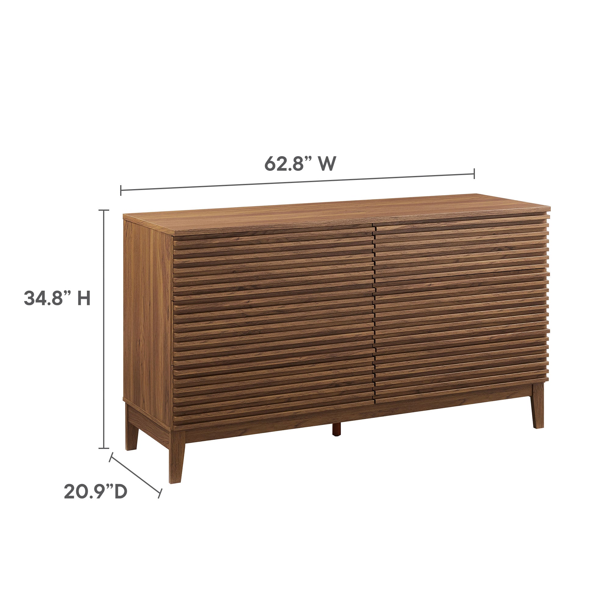 Modway Render 63” 6-Drawer Dresser